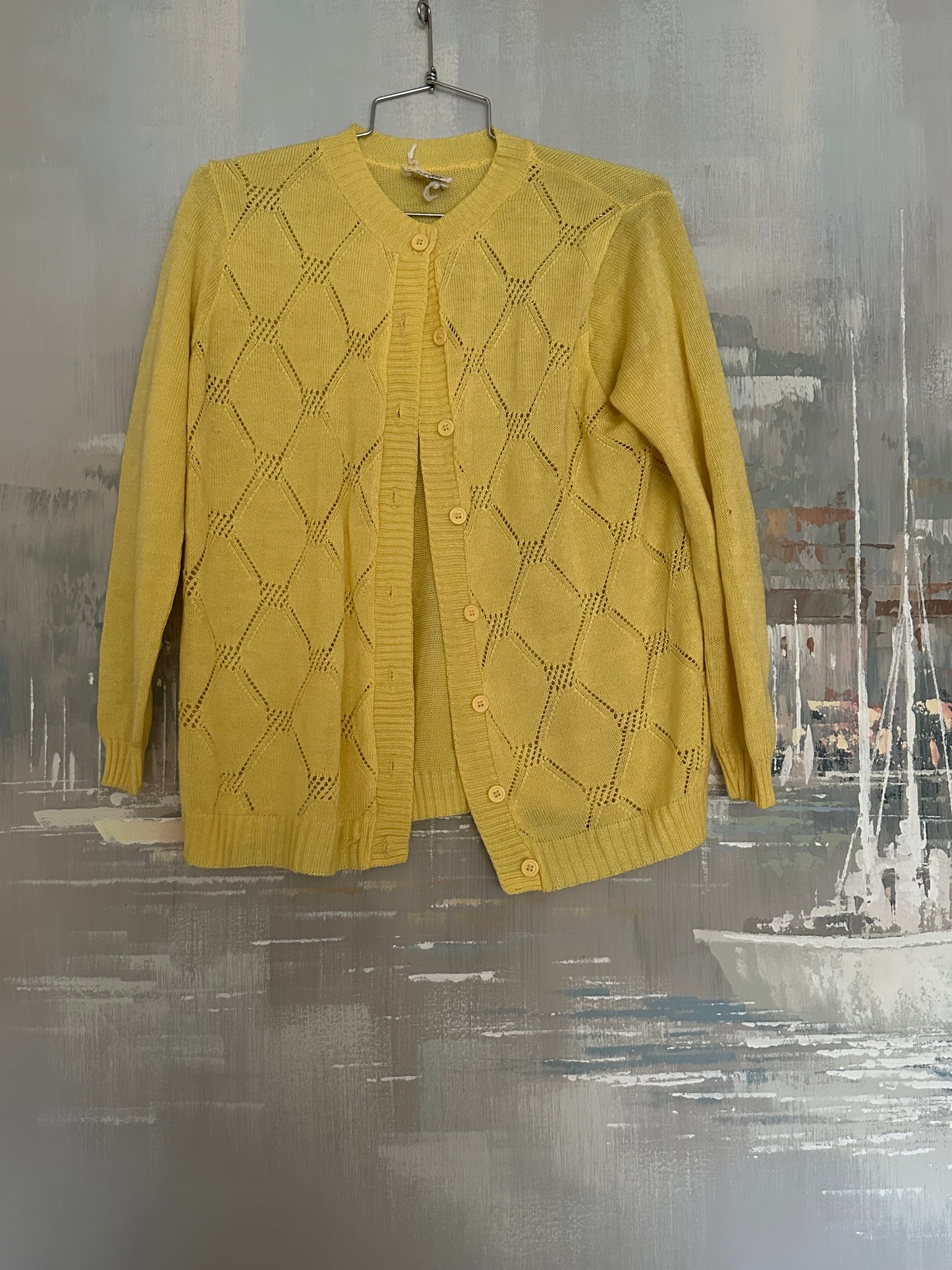 60s Yellow Cardigan- Pure Gauld