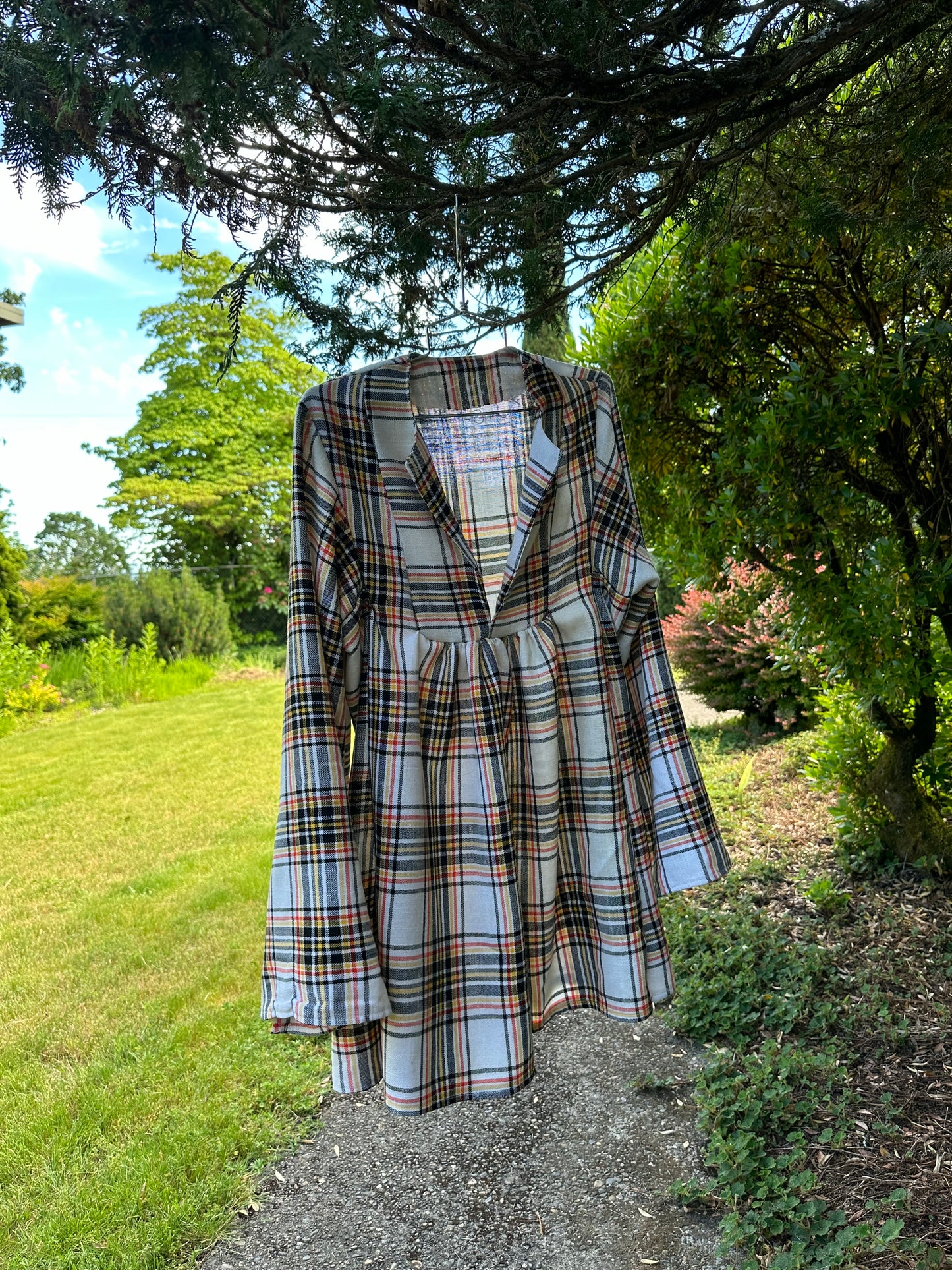 Upcycled Plaid Tablecloth Dress