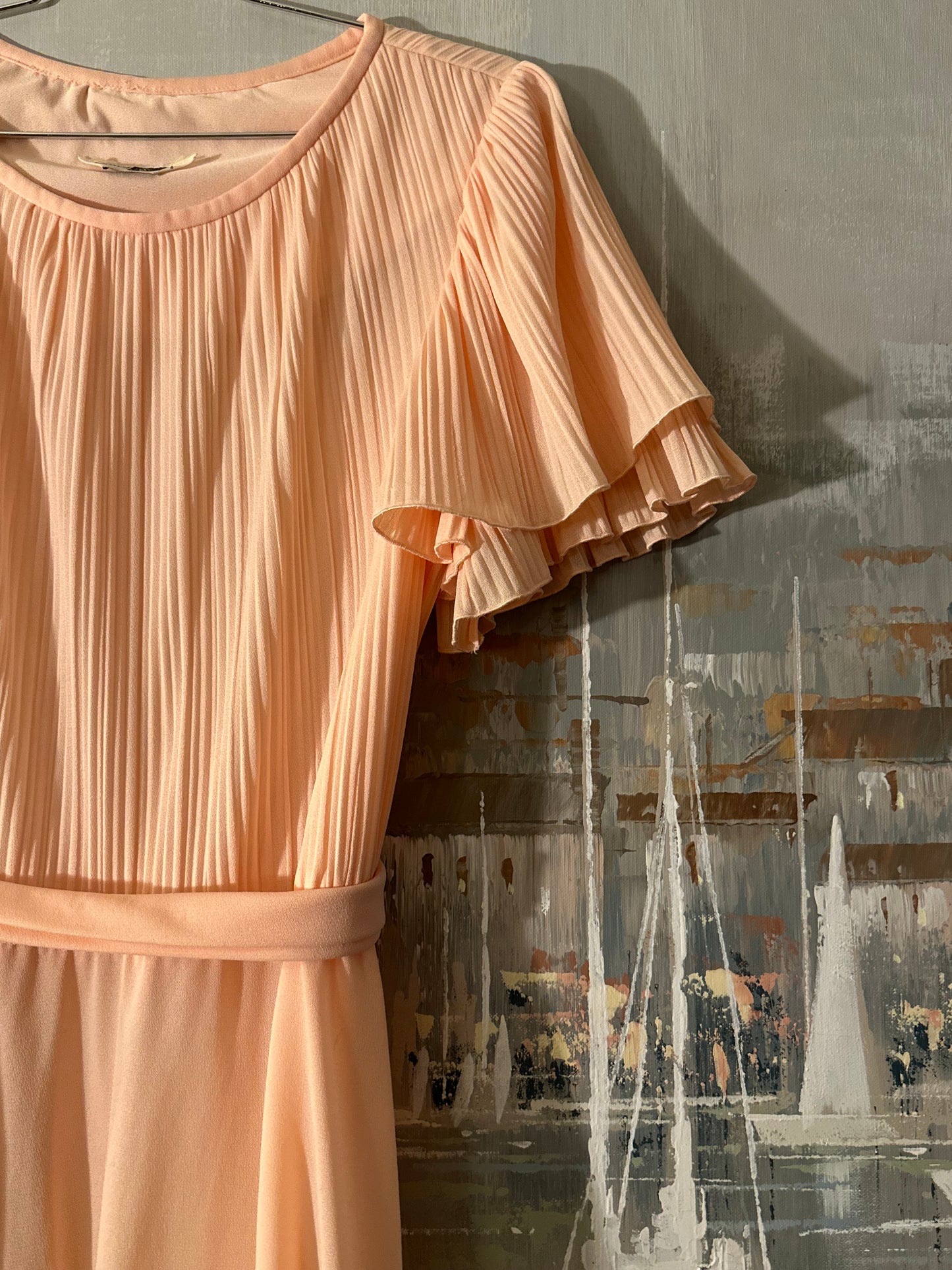 70s Peach Dress - Sears