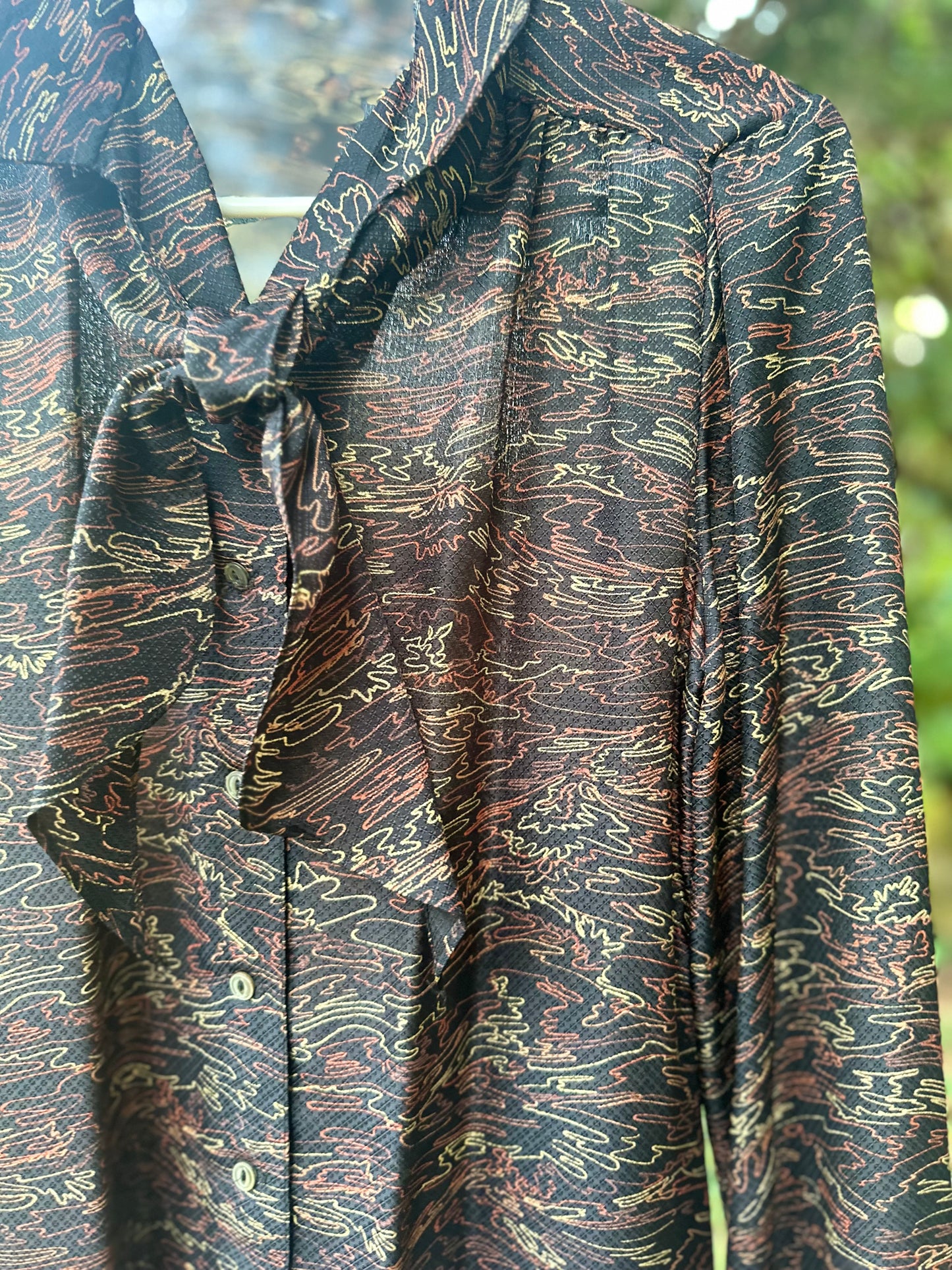 70s Black Squiggle Shirt