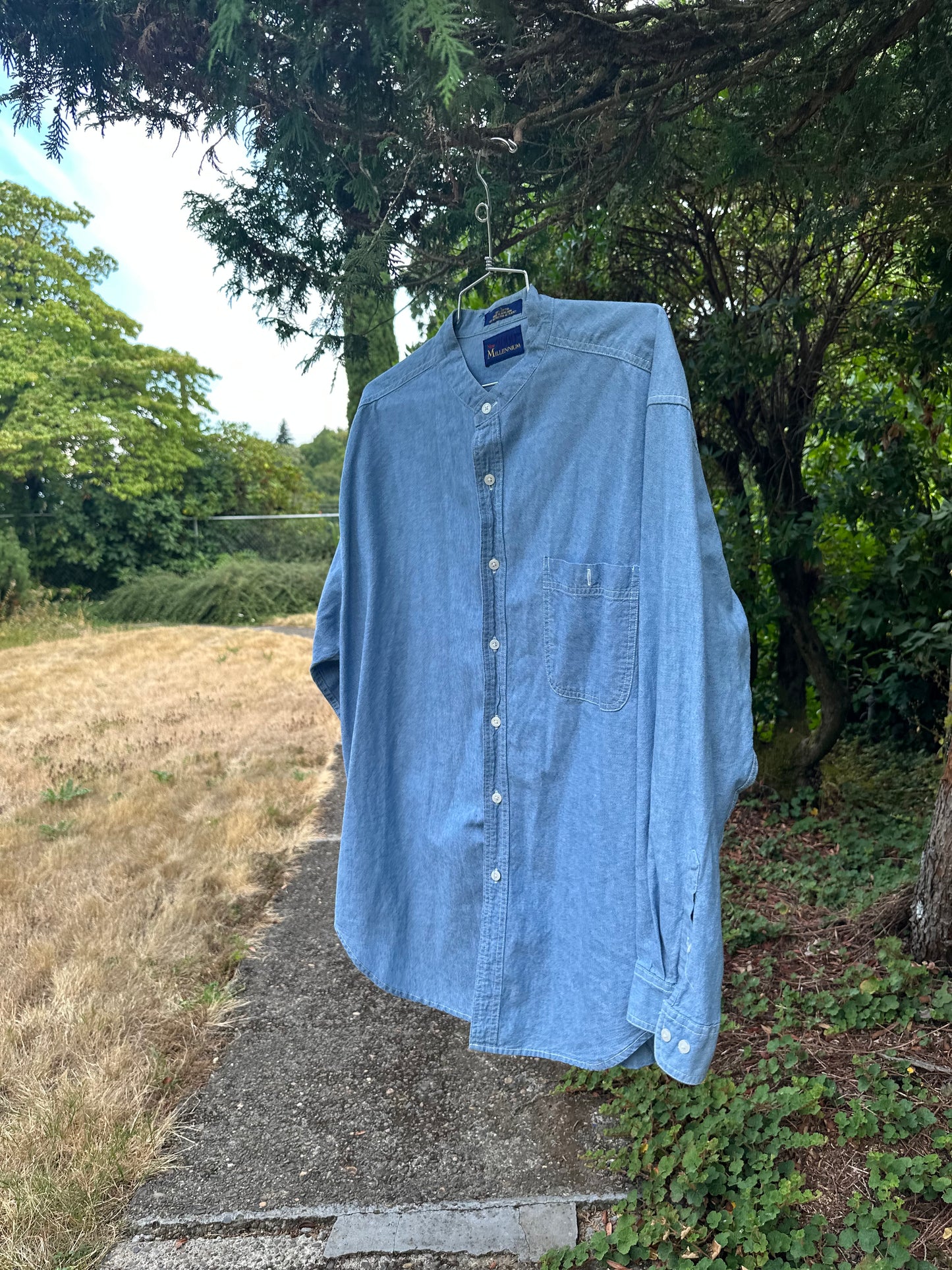 Y2K Blue Denim Shirt