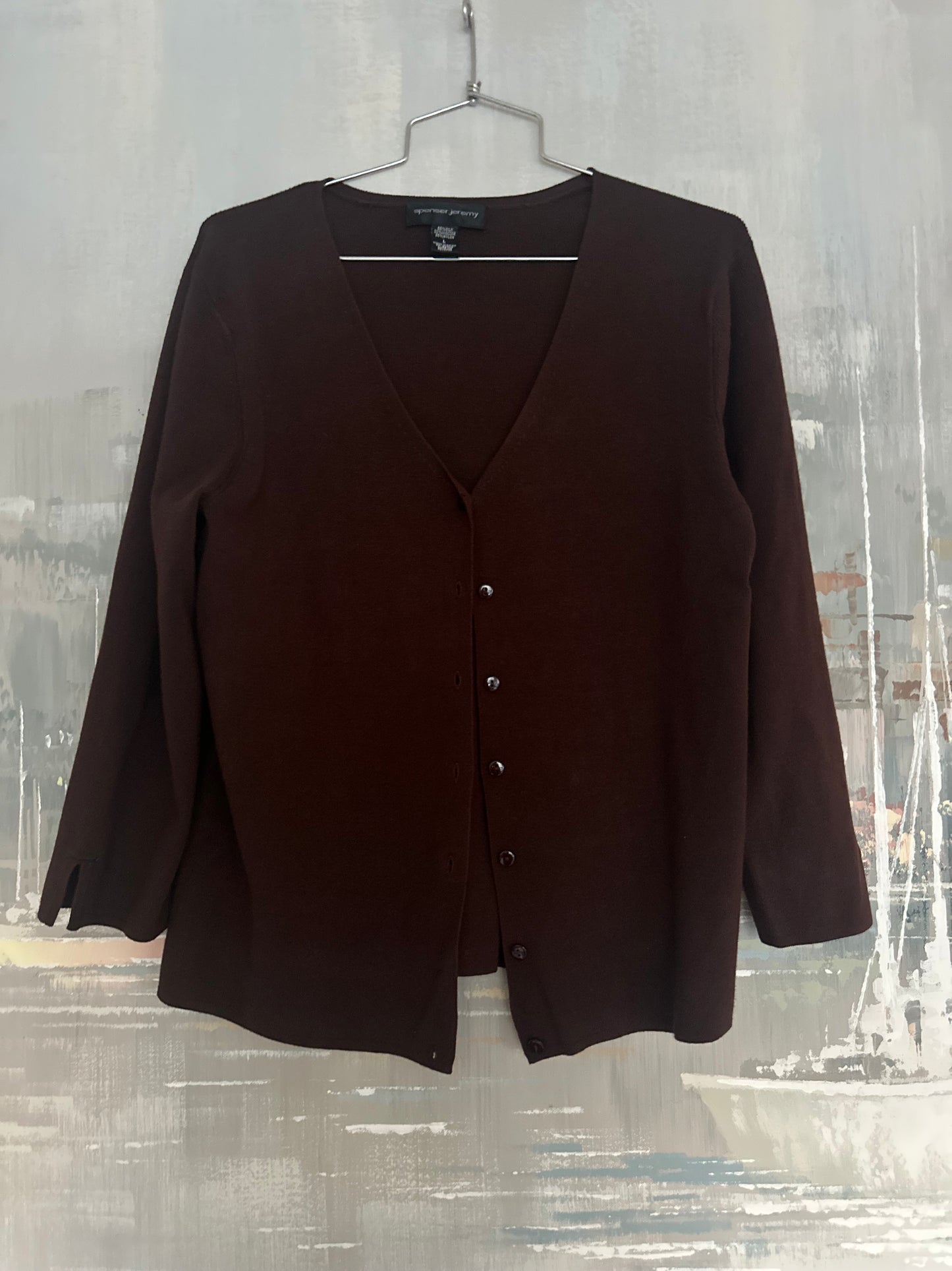 90s Brown Cardigan- Spenser Jeremy
