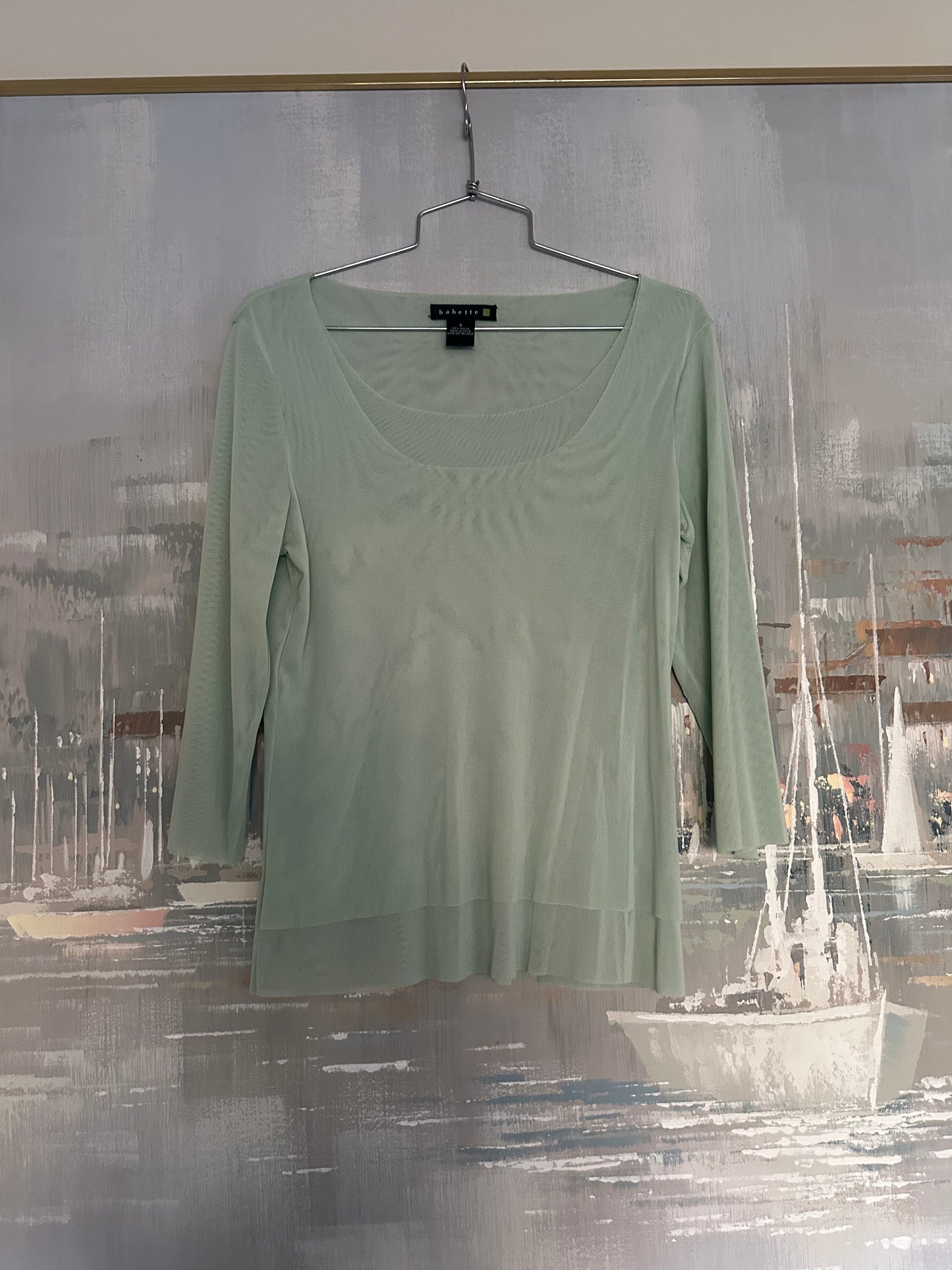 90s Aqua Mesh Shirt - Babette