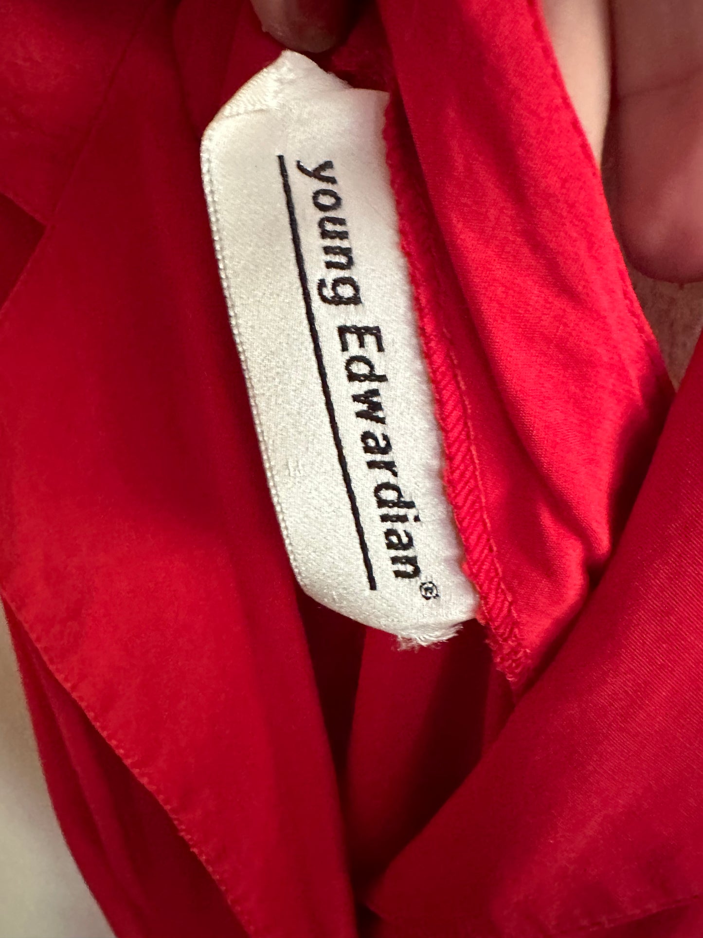80s Red Drop Waist Dress