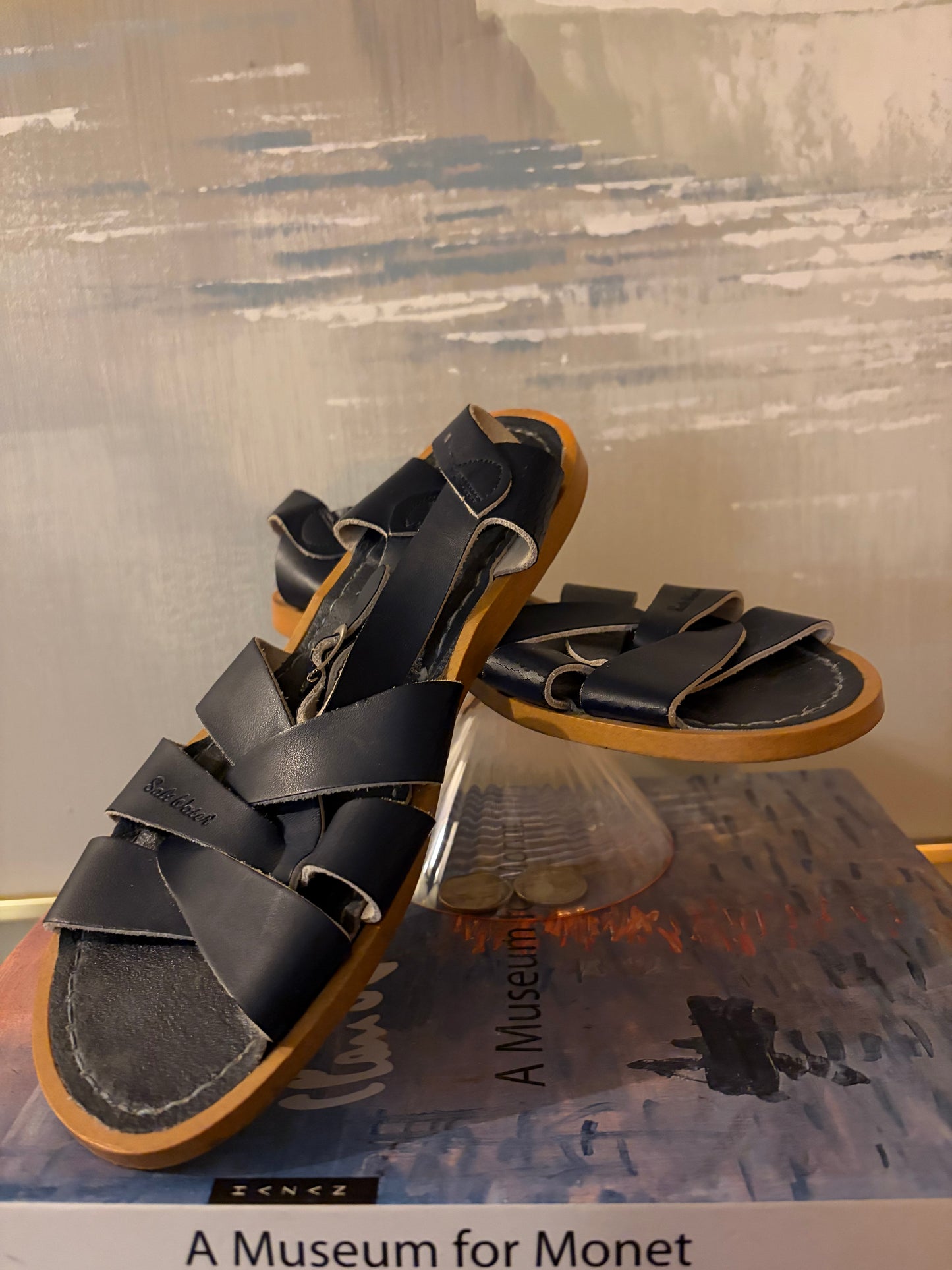 Navy Salt Water Sandals