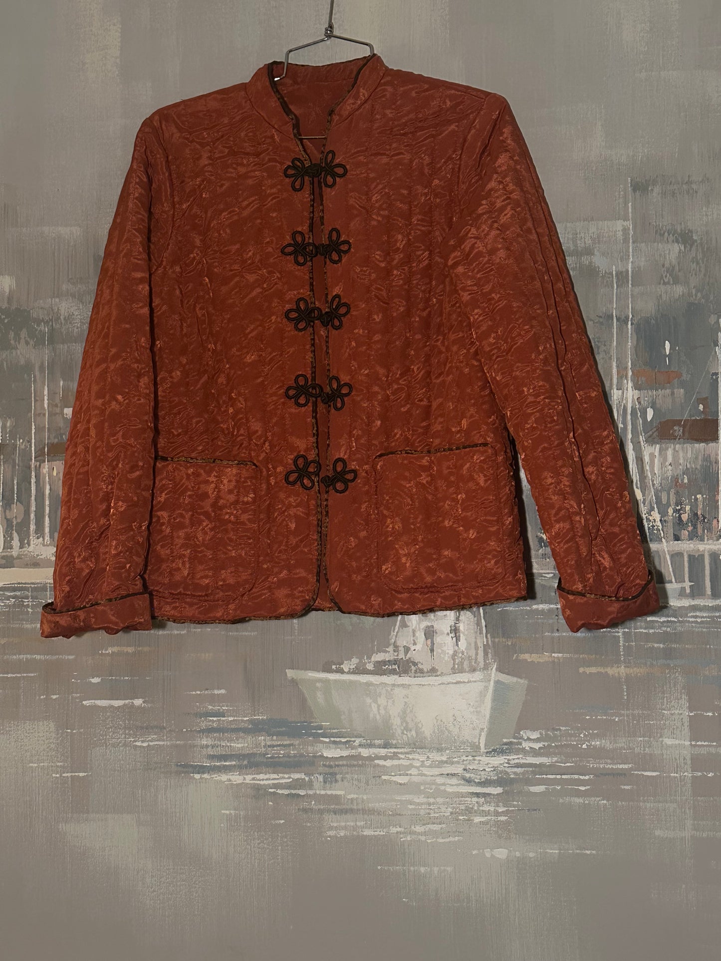 Orange Frog Button Jacket