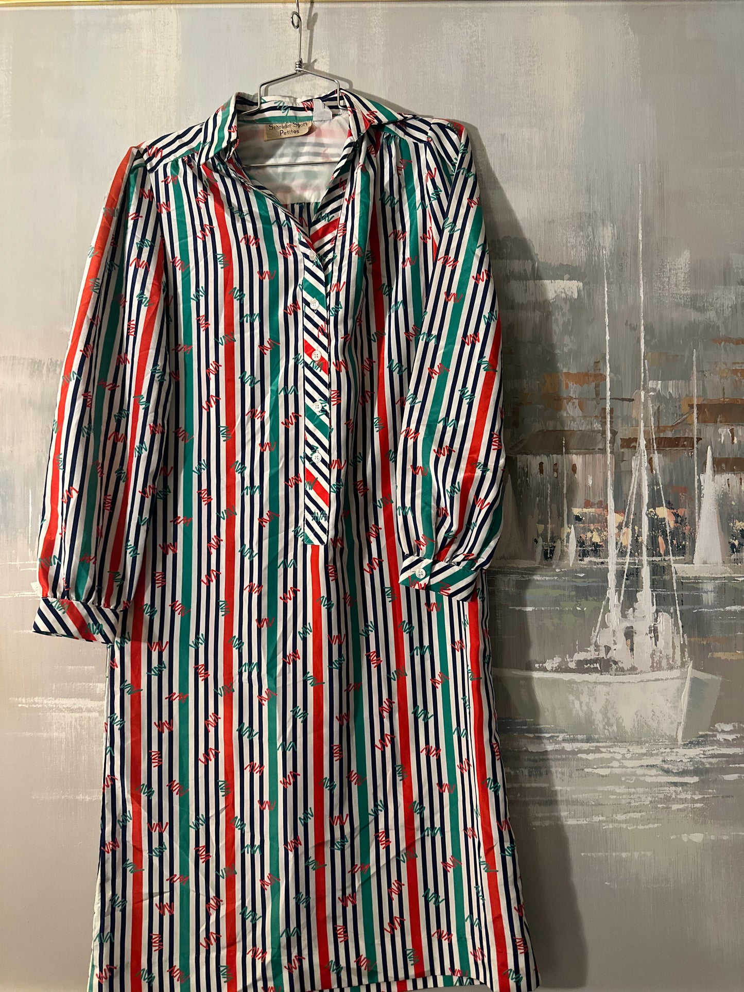 70s/80s Stripes Dress - Schrader Sport Petites