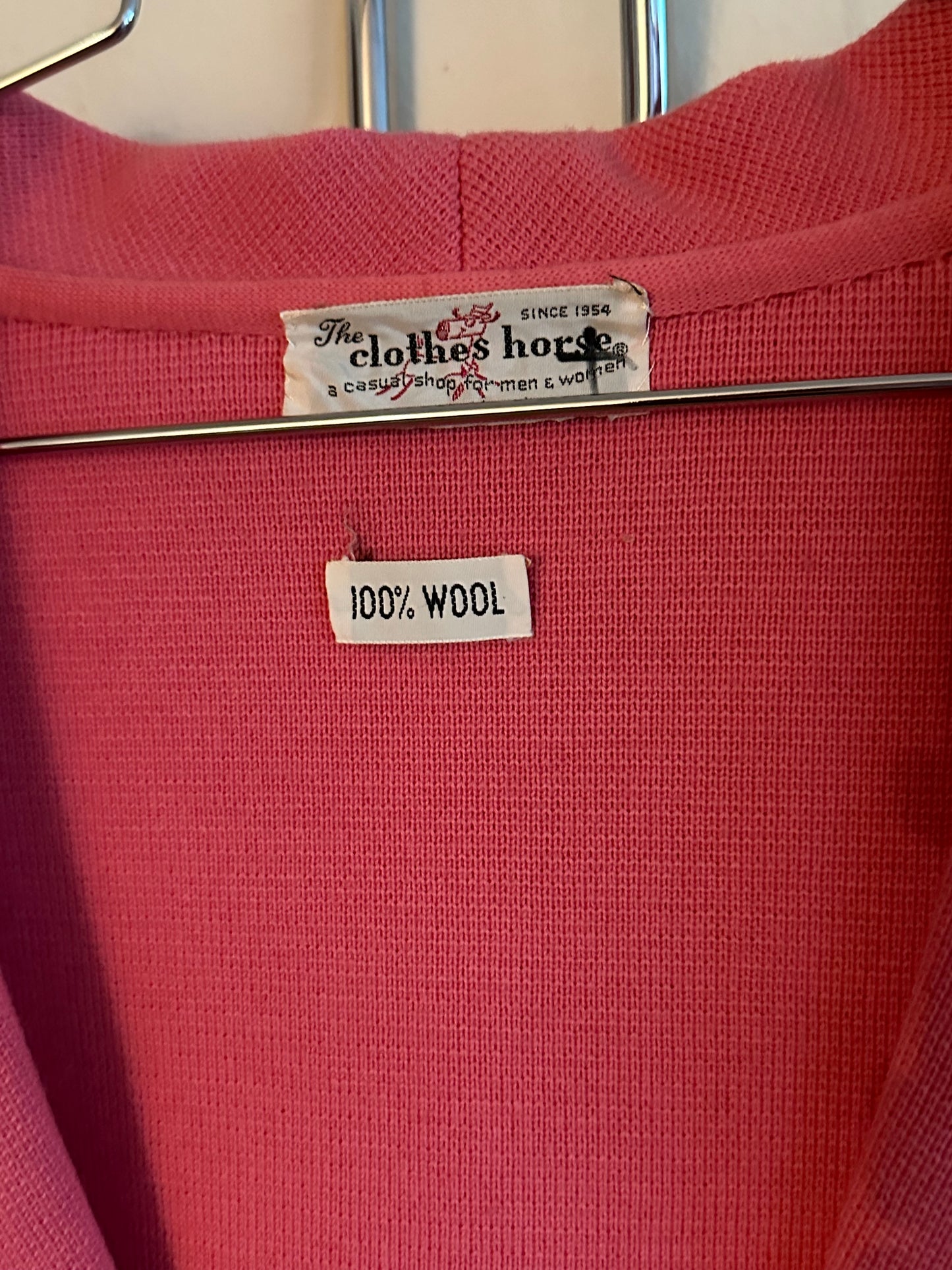 60s Pink Wool Skirt Suit Set