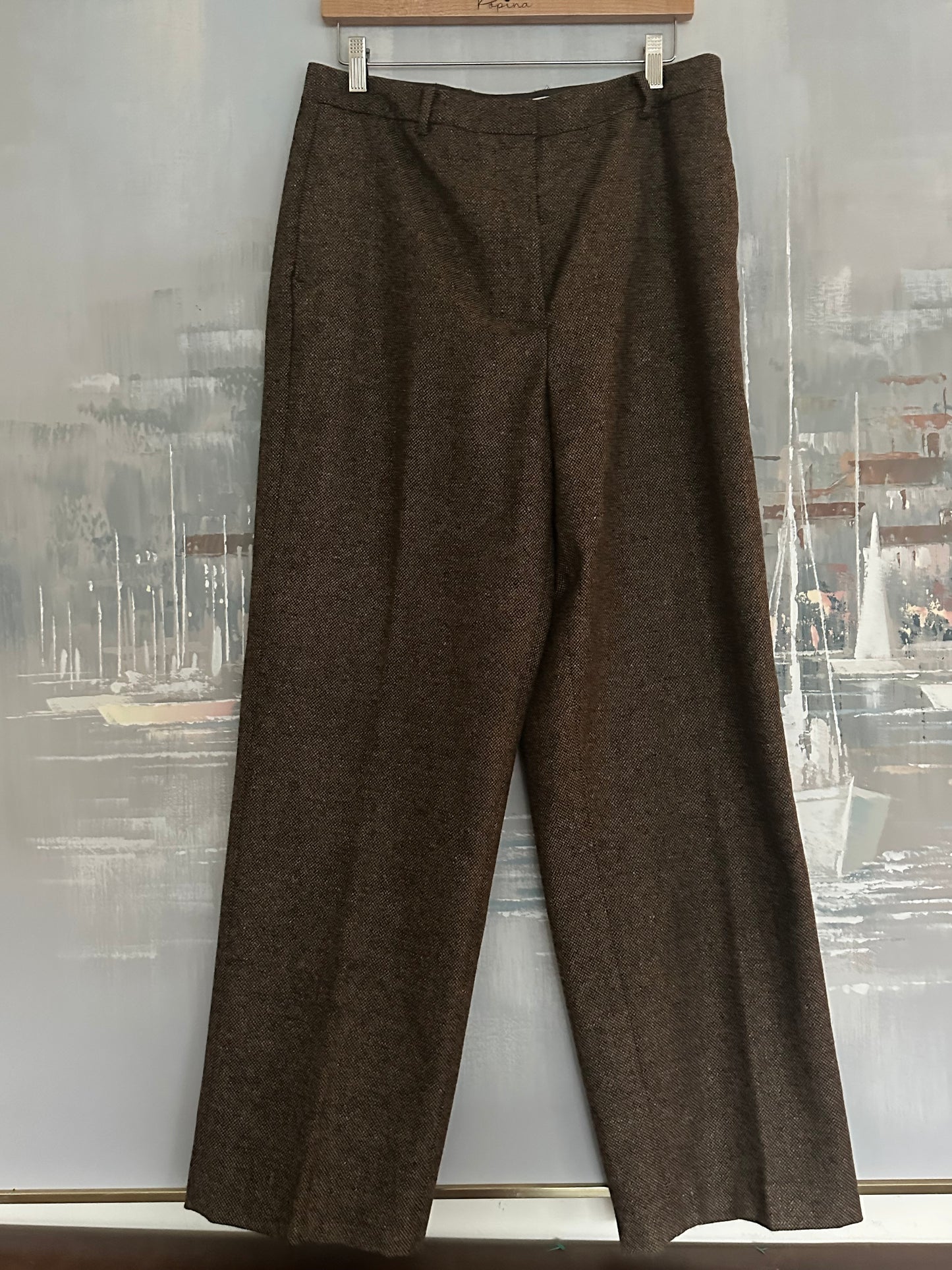 90s Brown Wool Never Worn Eddie Bauer Trousers