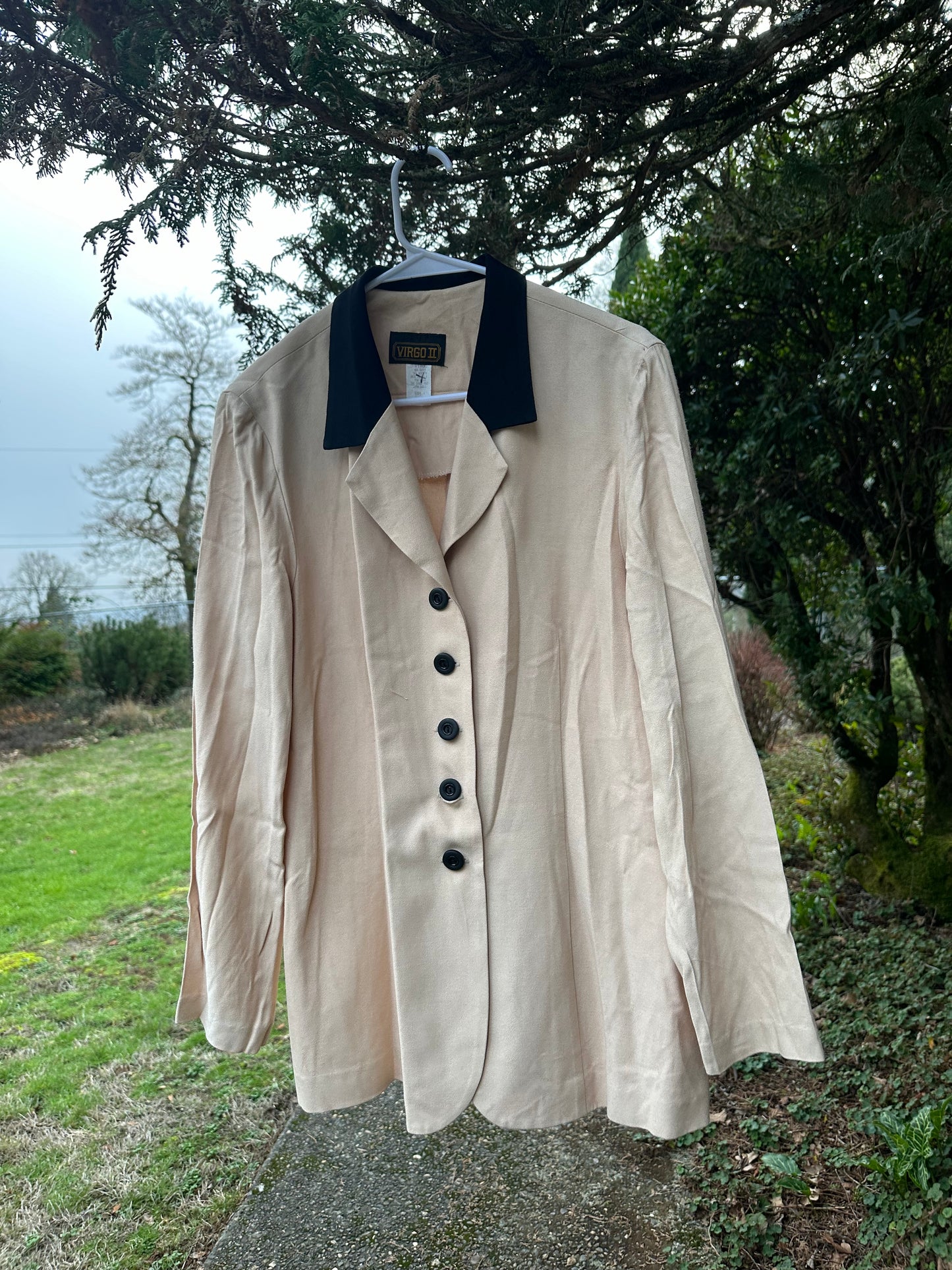 80s tan and Black Blazer