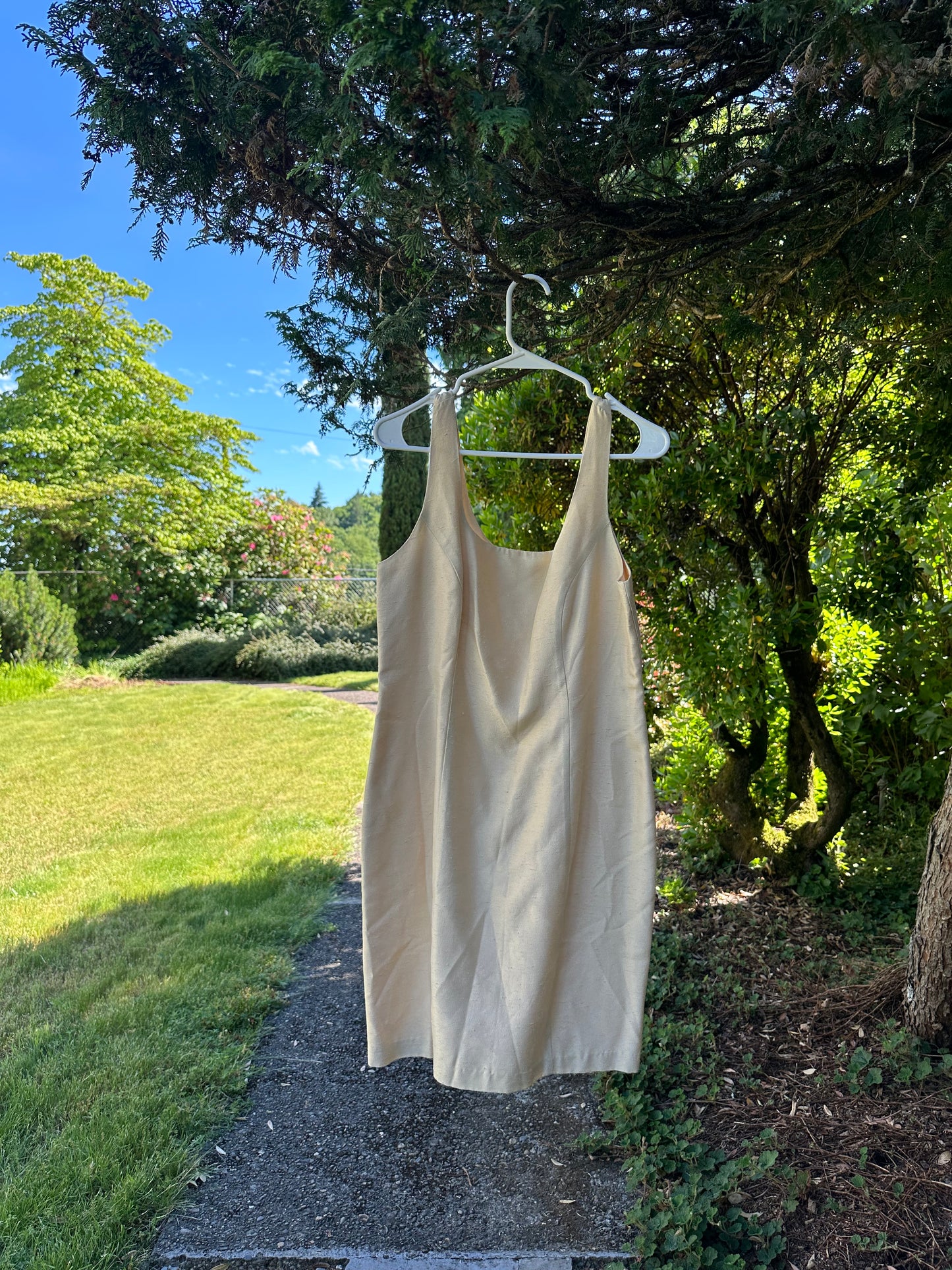 90s Yellow Parent Trap Mom Dress
