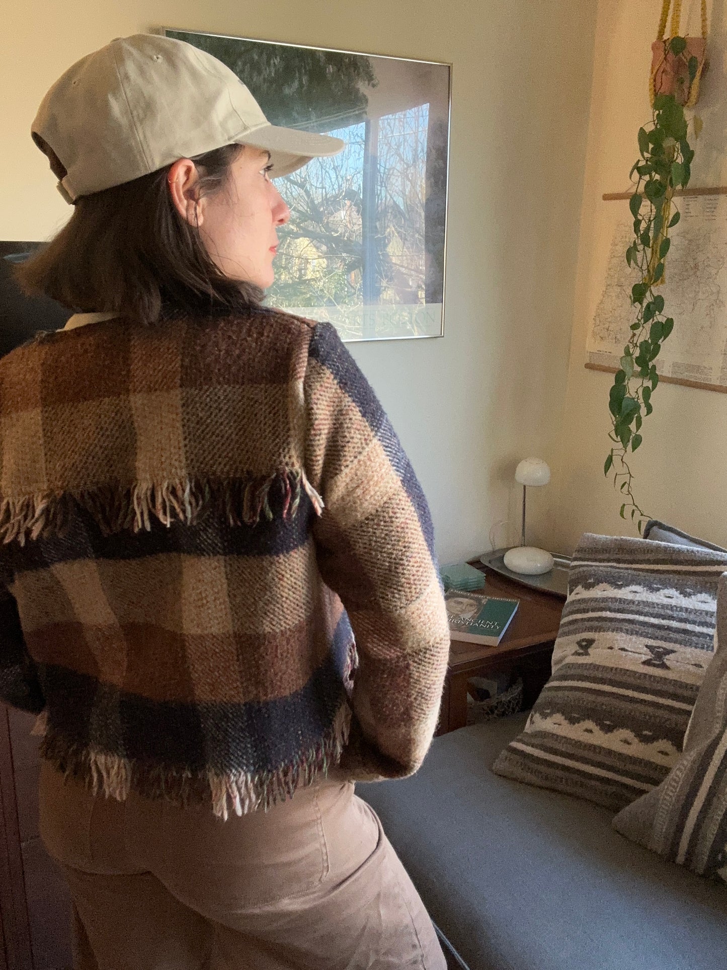 Upcycled Blanket Fringe Jacket