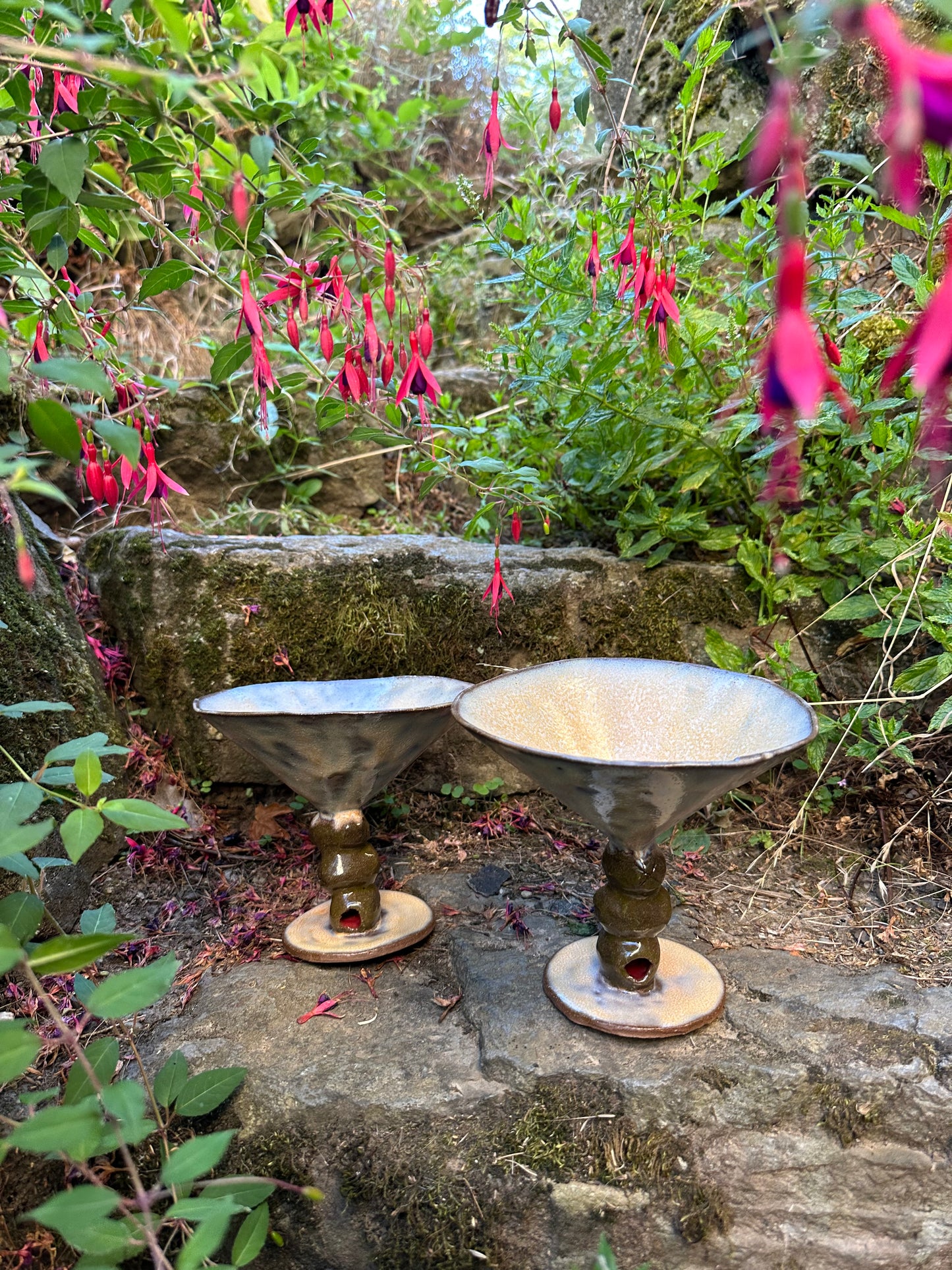 Ceramic Olive Martini Glass