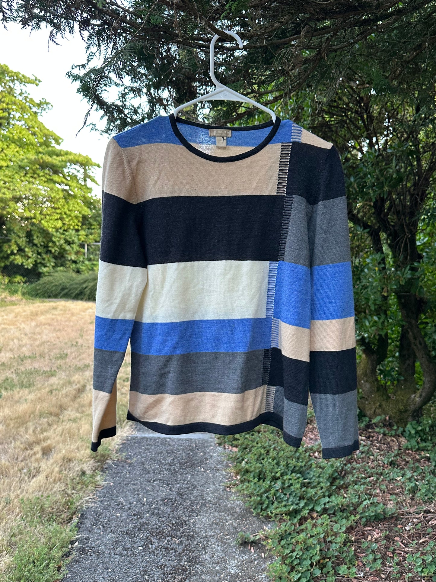 90s striped merino wool sweater