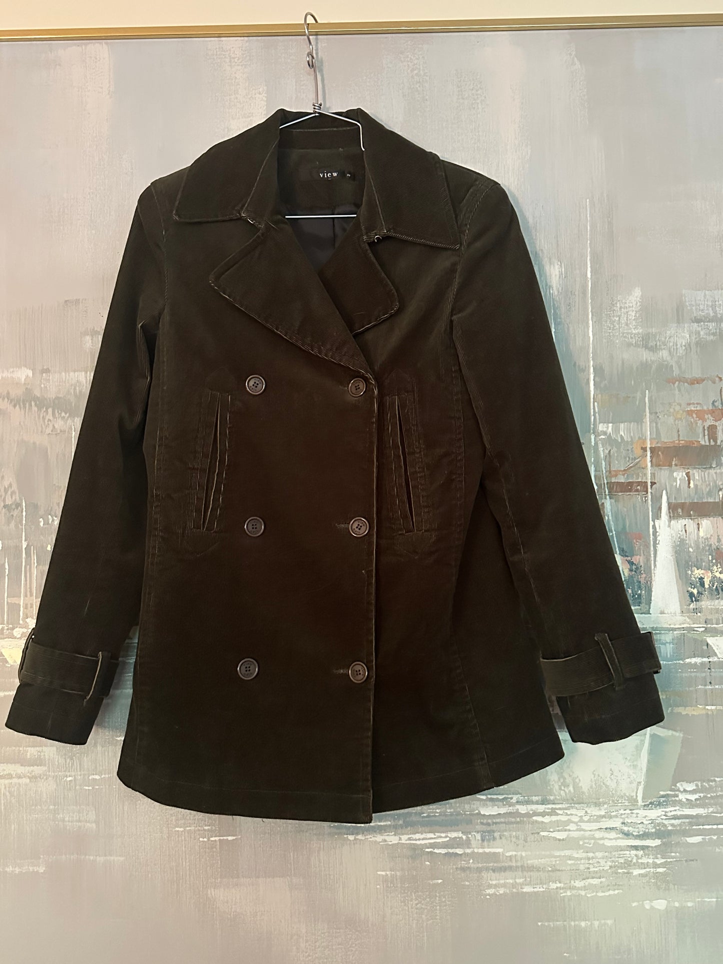 90s Green Corduroy Jacket- View