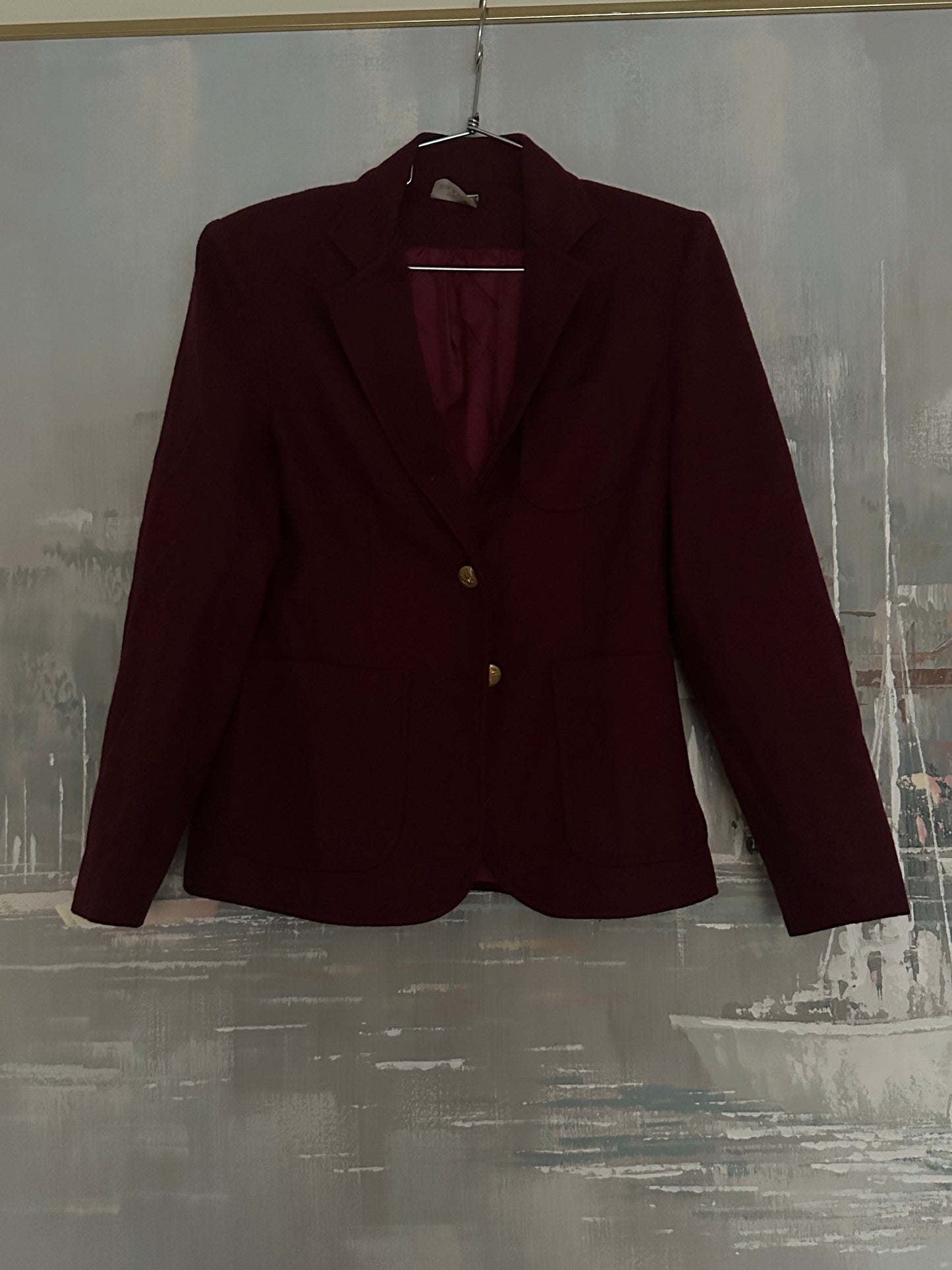 70s Burgundy Wool Jacket