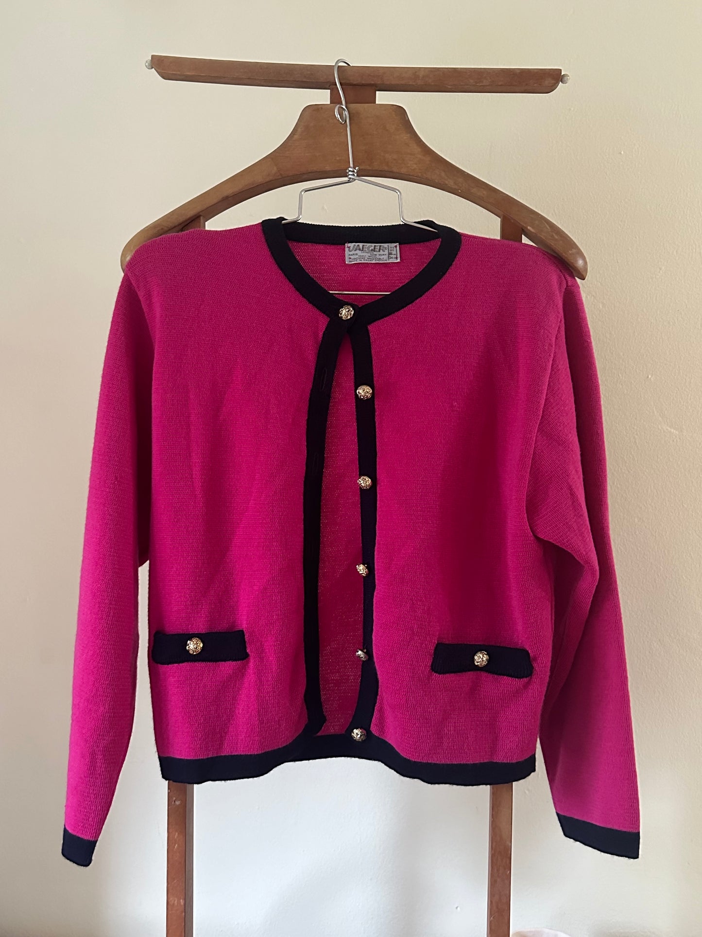 80s Pink Wool Cardigan