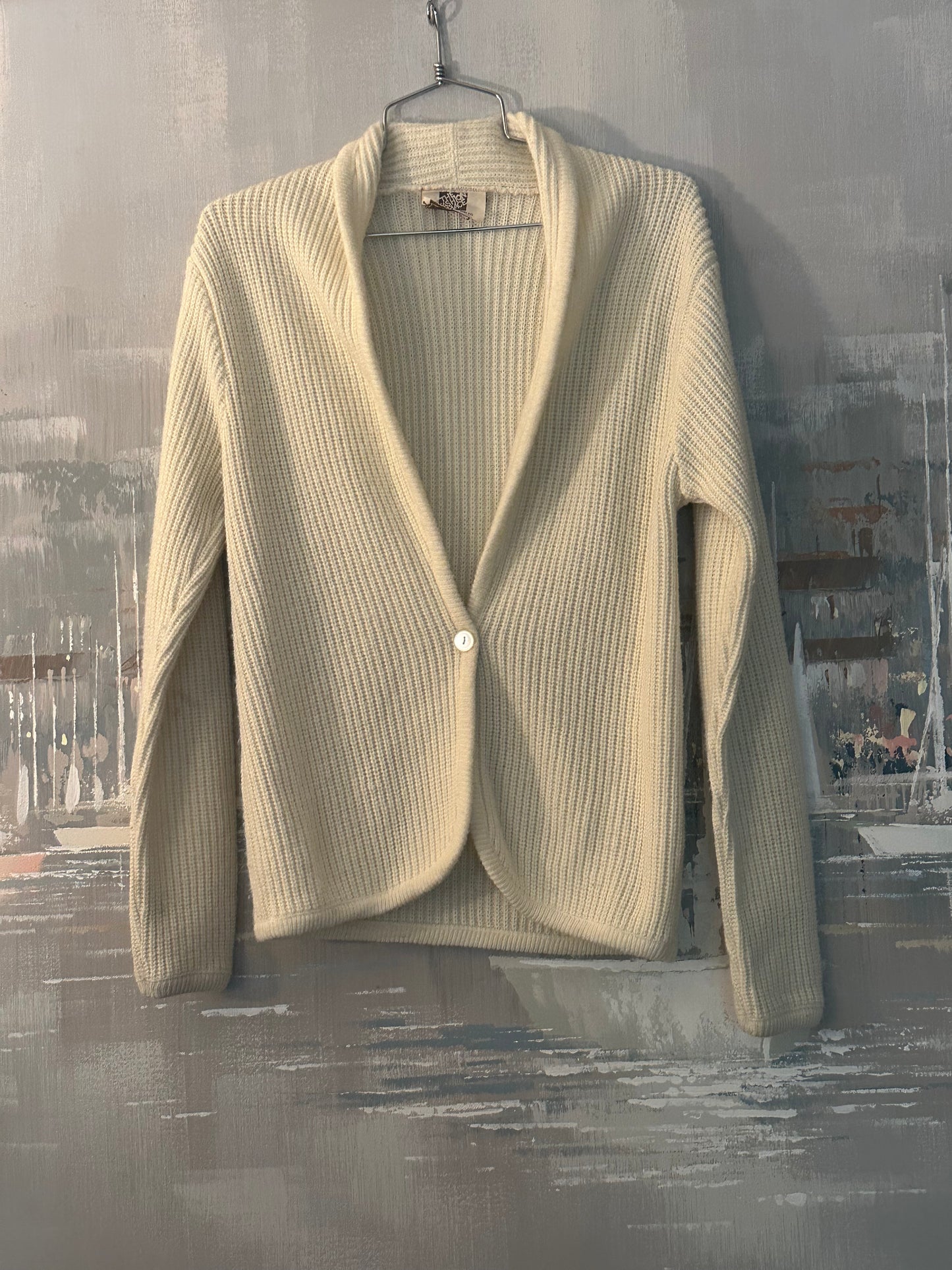70s White Cardigan