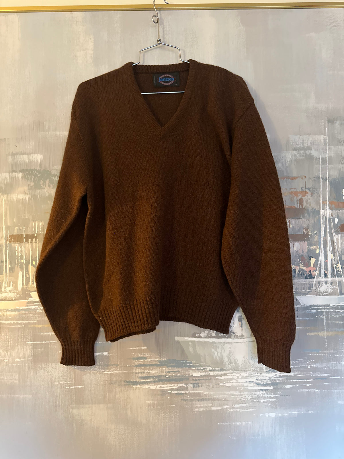 80s Brown Wool Sweater— Jantzen