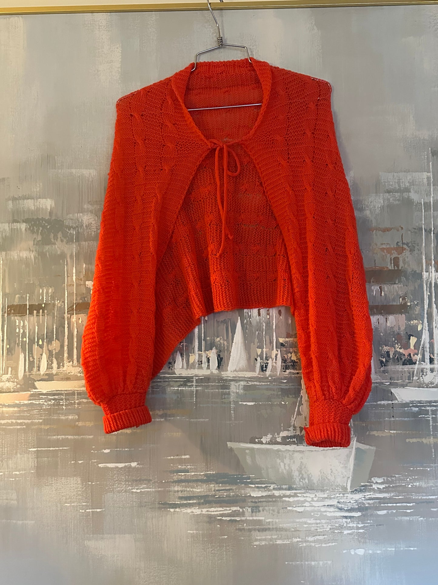 60s Red Shrug Sweater