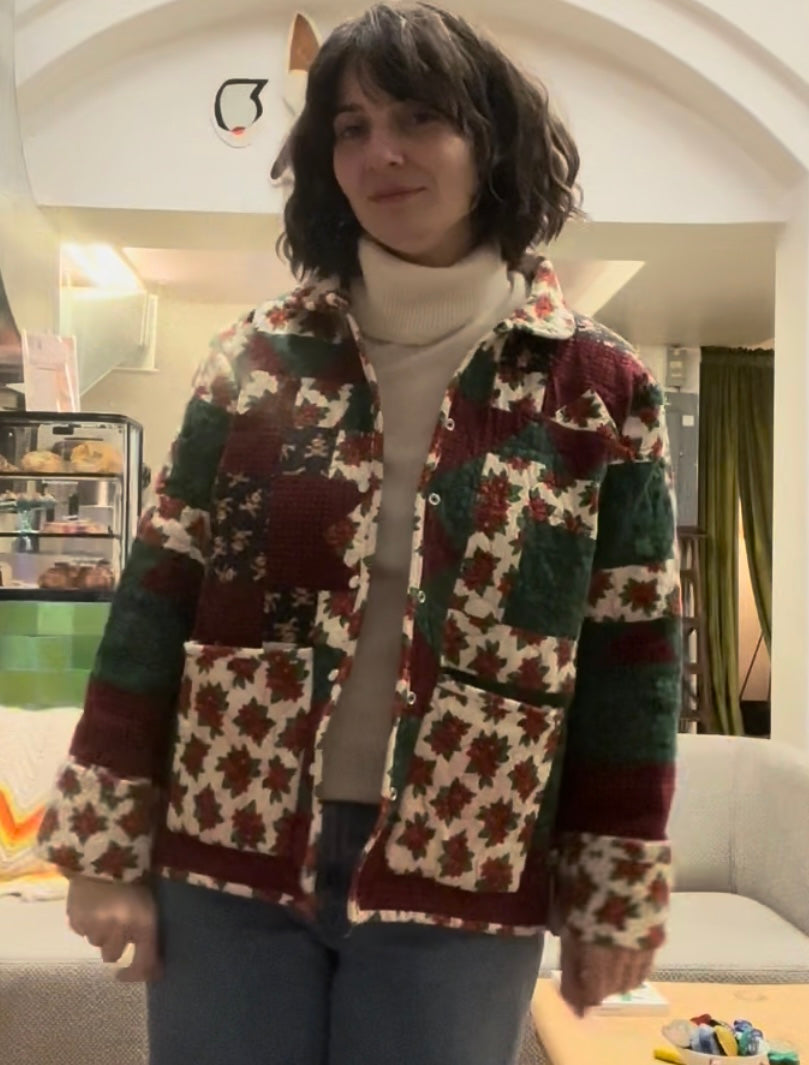 Upcycled Christmas Quilt Jacket