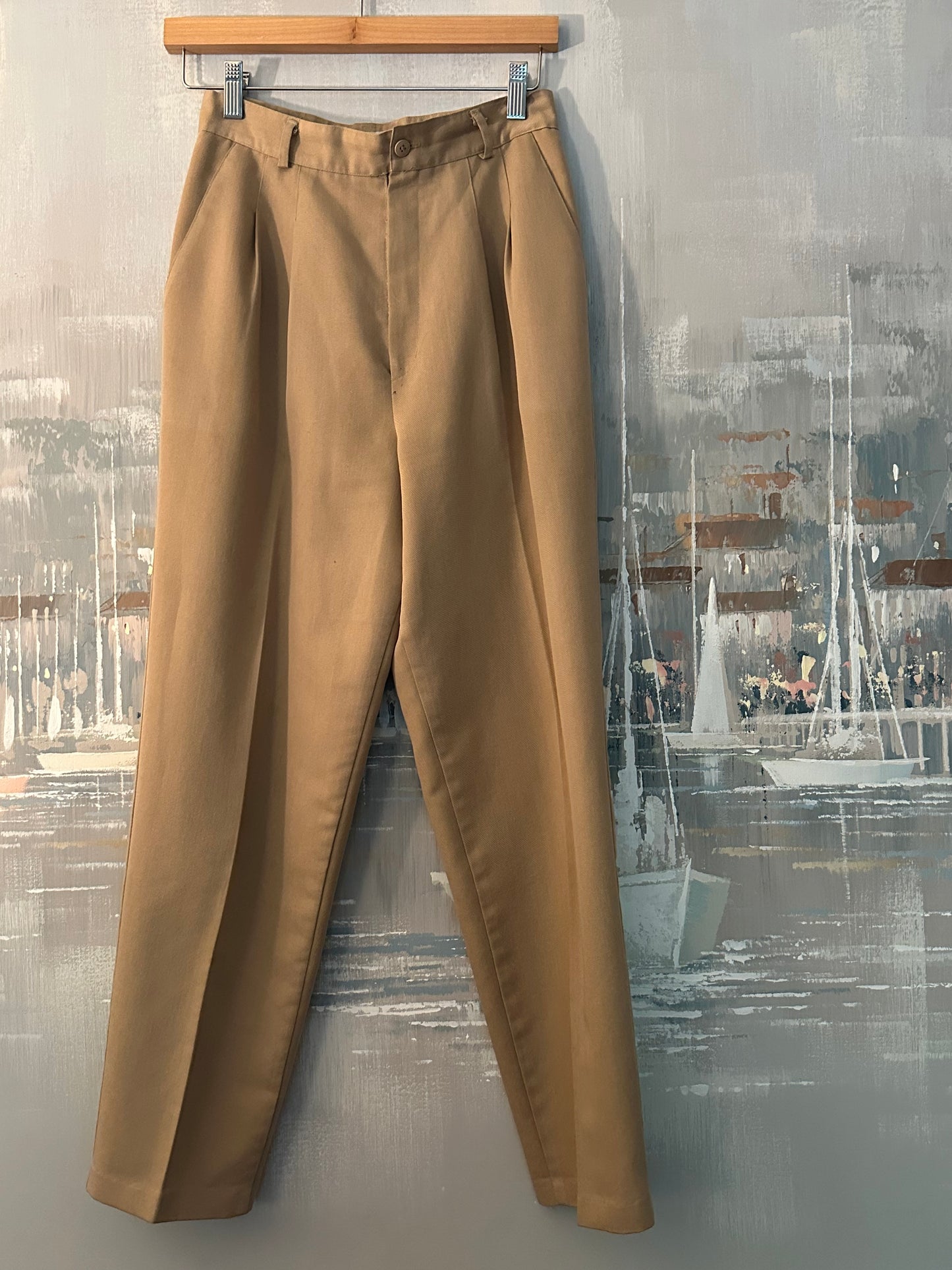 90s Tan Pleated Trousers