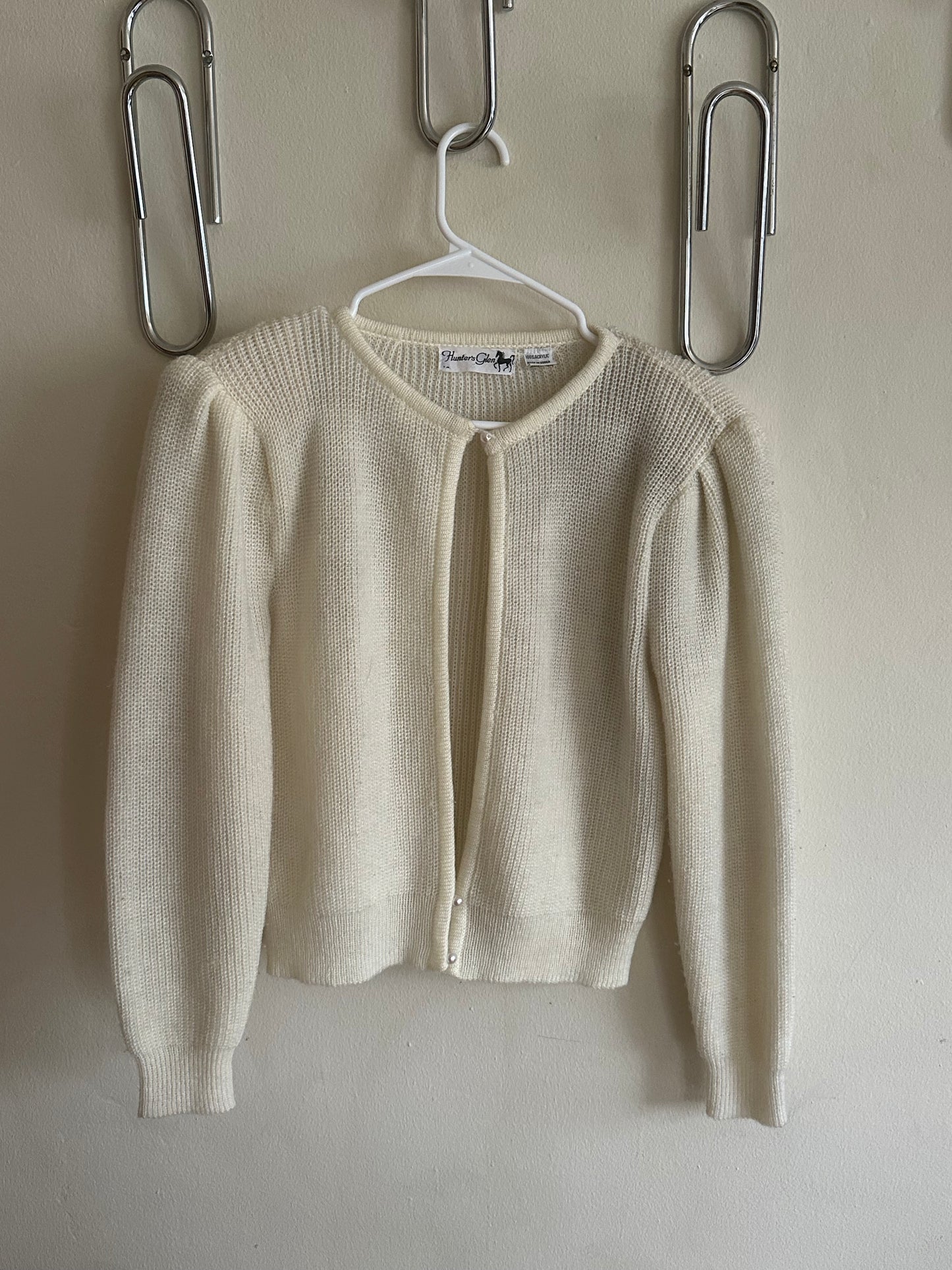 80s/90s White Cardigan