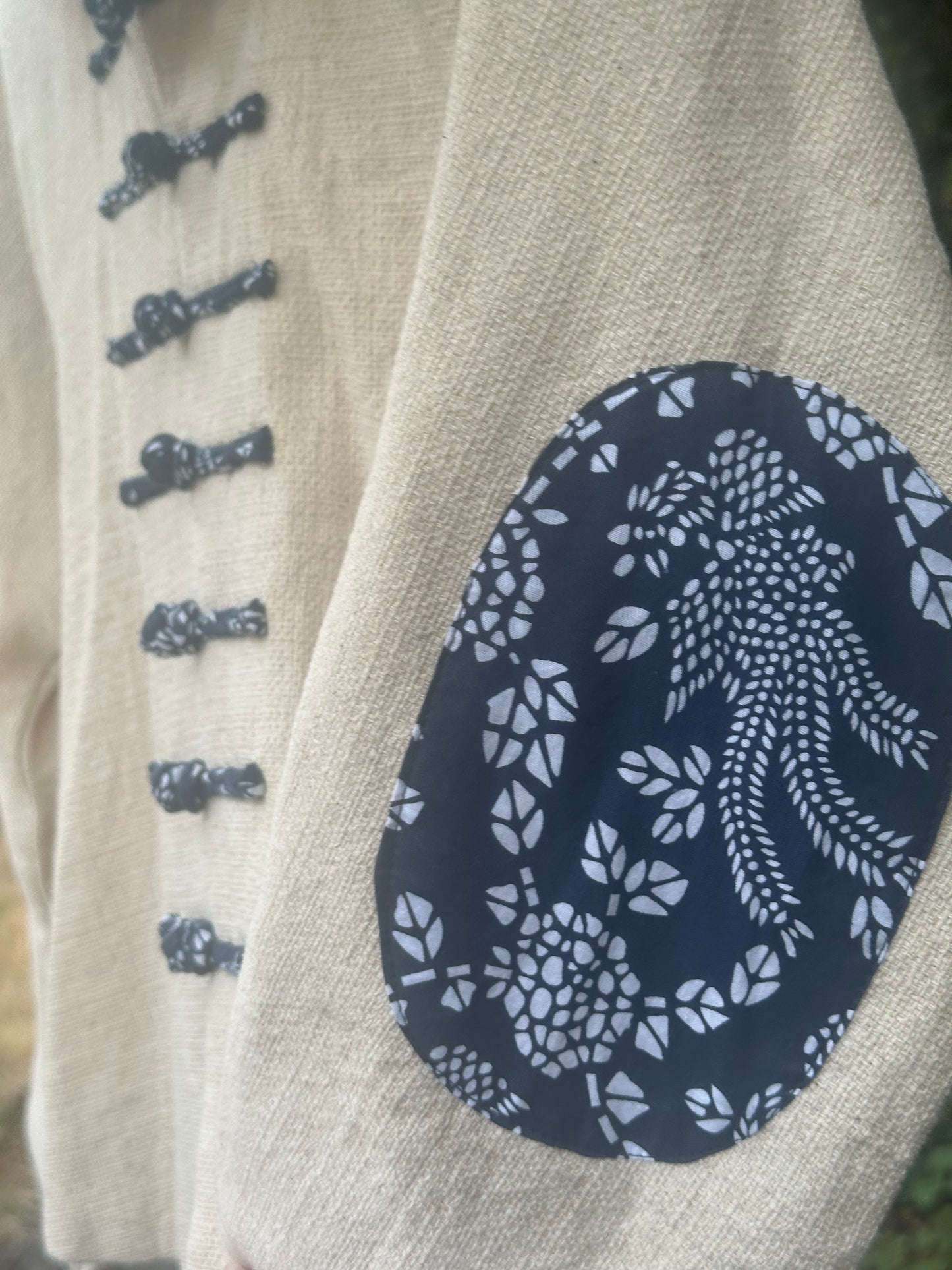Handmade frog button jacket