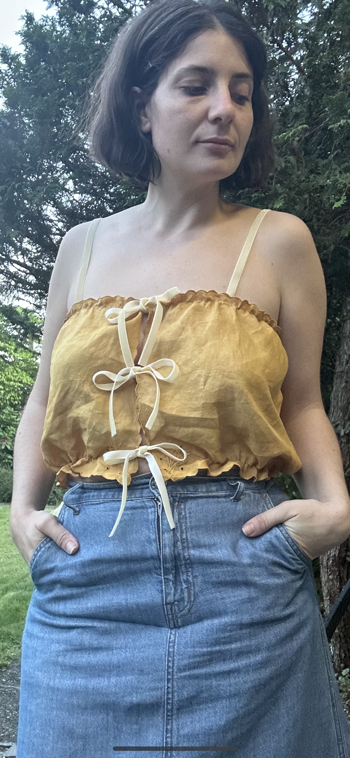 Upcycled Naturally Dyed Hankie Shirt