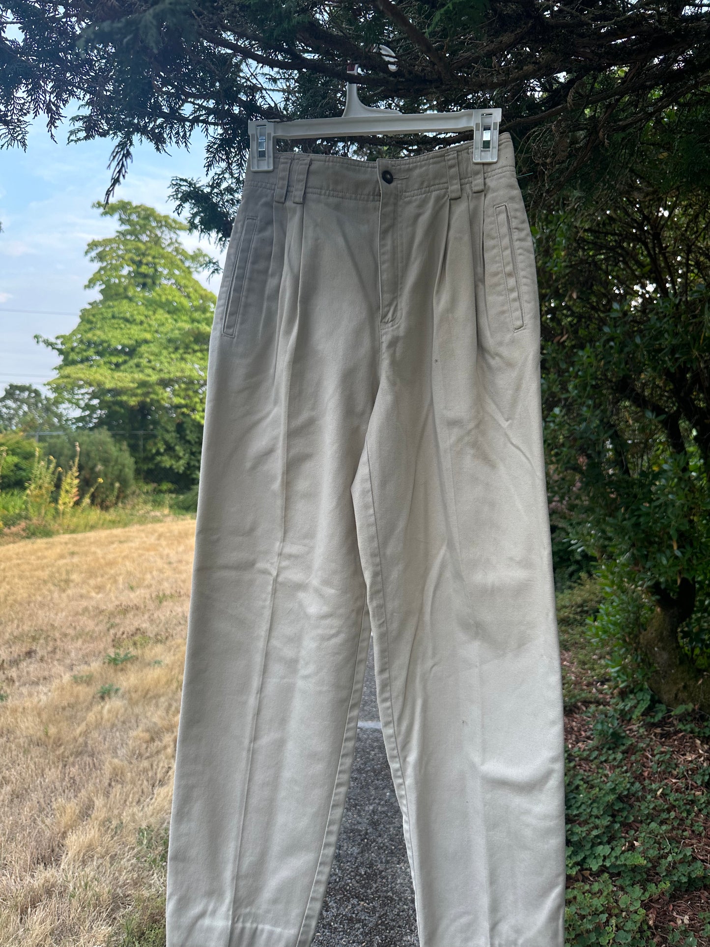 90s tan pleated trousers- Liz sport