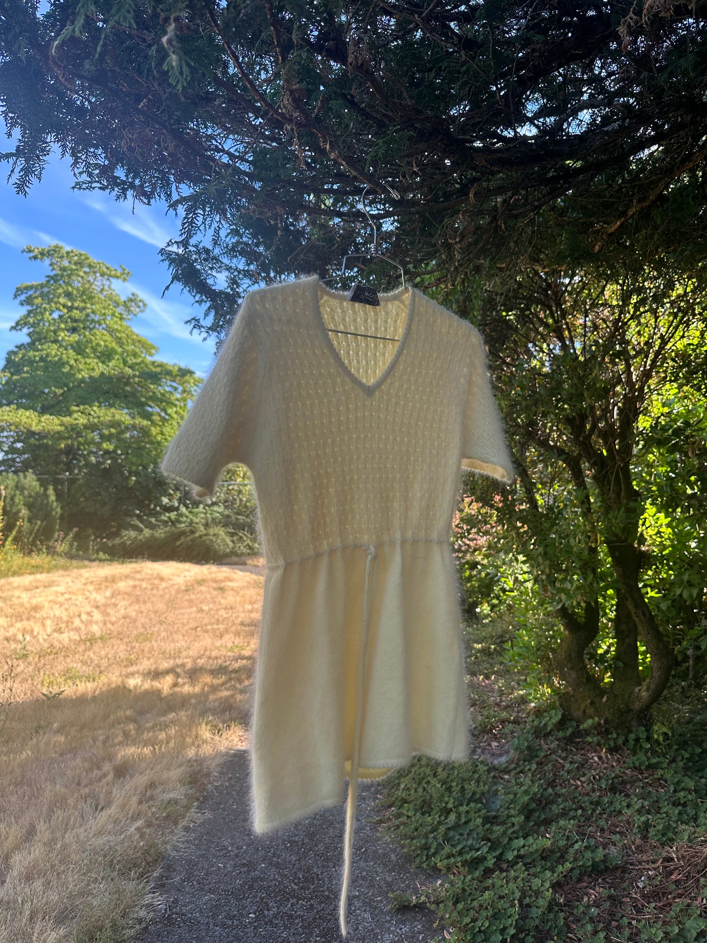 70s Yellow Rabbit Hair Shirt