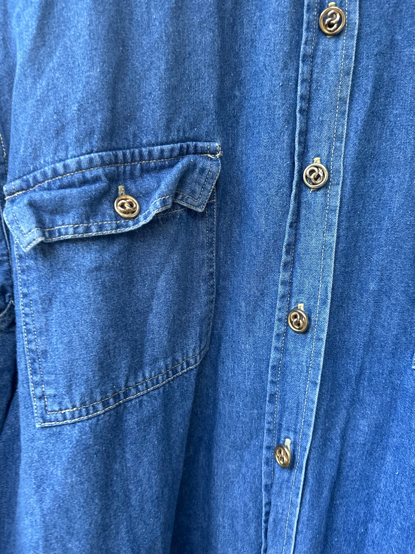 90s Blue Denim Shirt