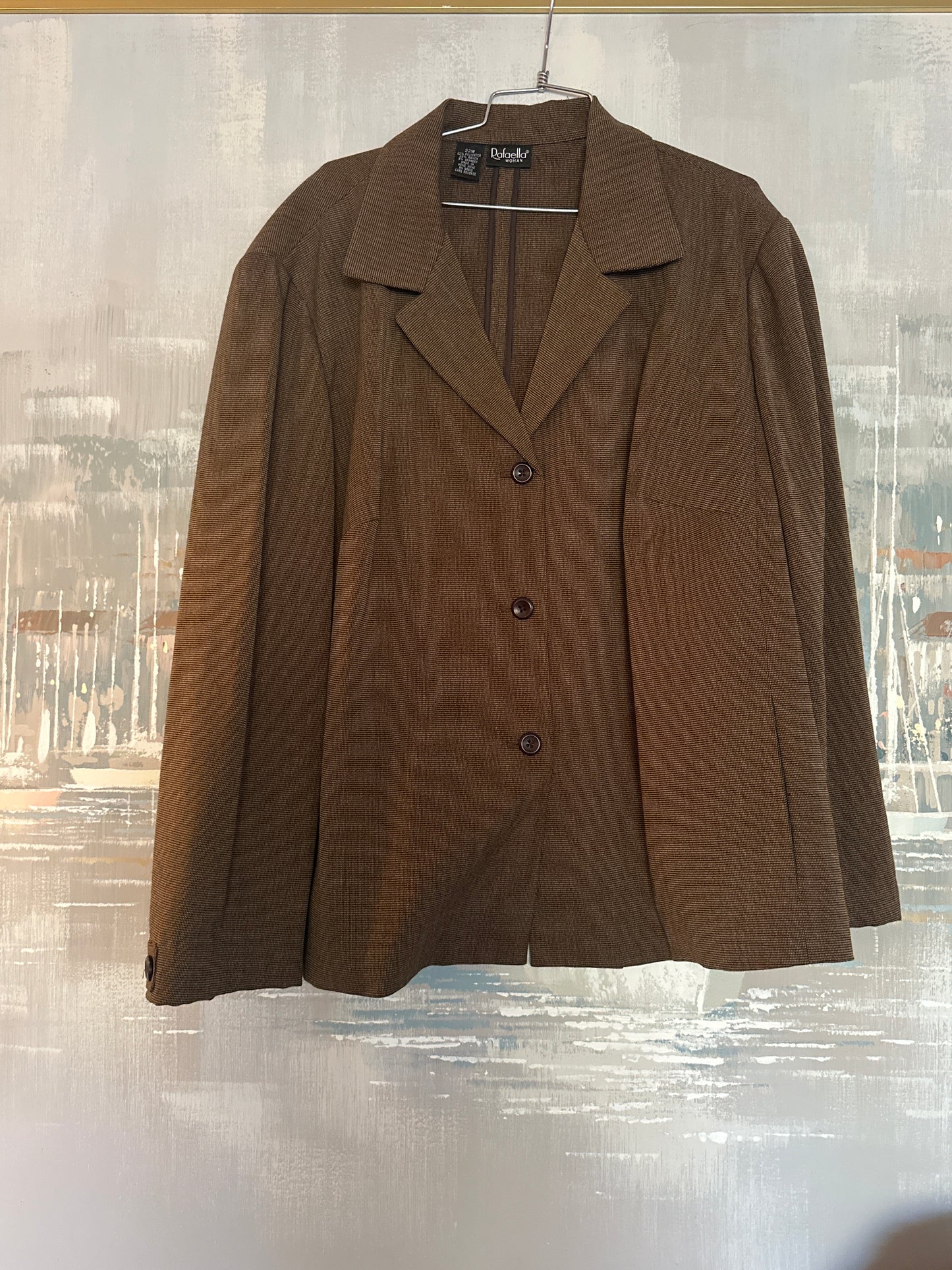 90s Brown Blazer - Rafella