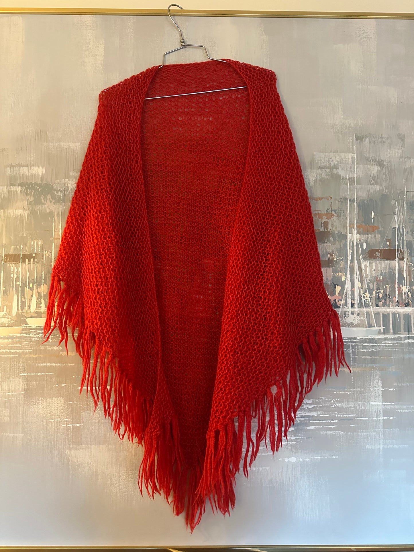Vintage Red Shawl