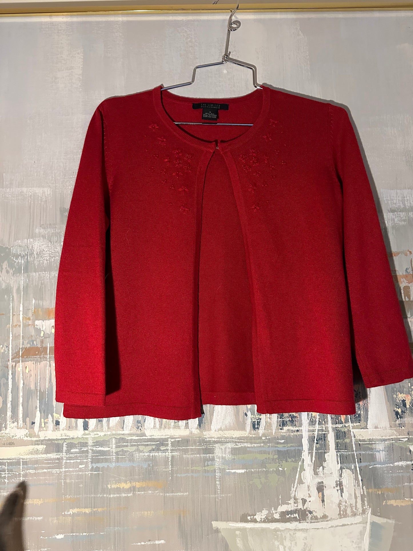 90s Red Cashmere Cardigan