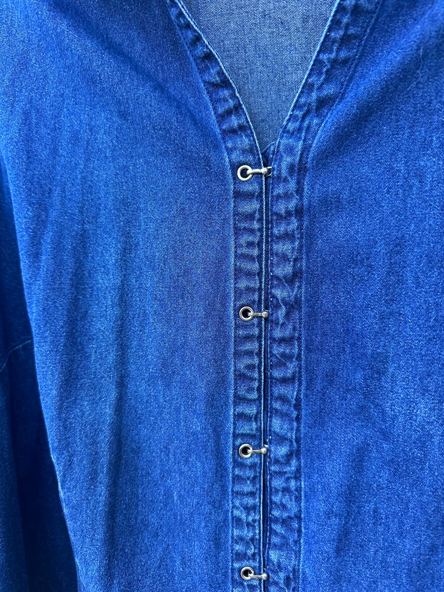 90s/Y2K denim metal clasp shirt