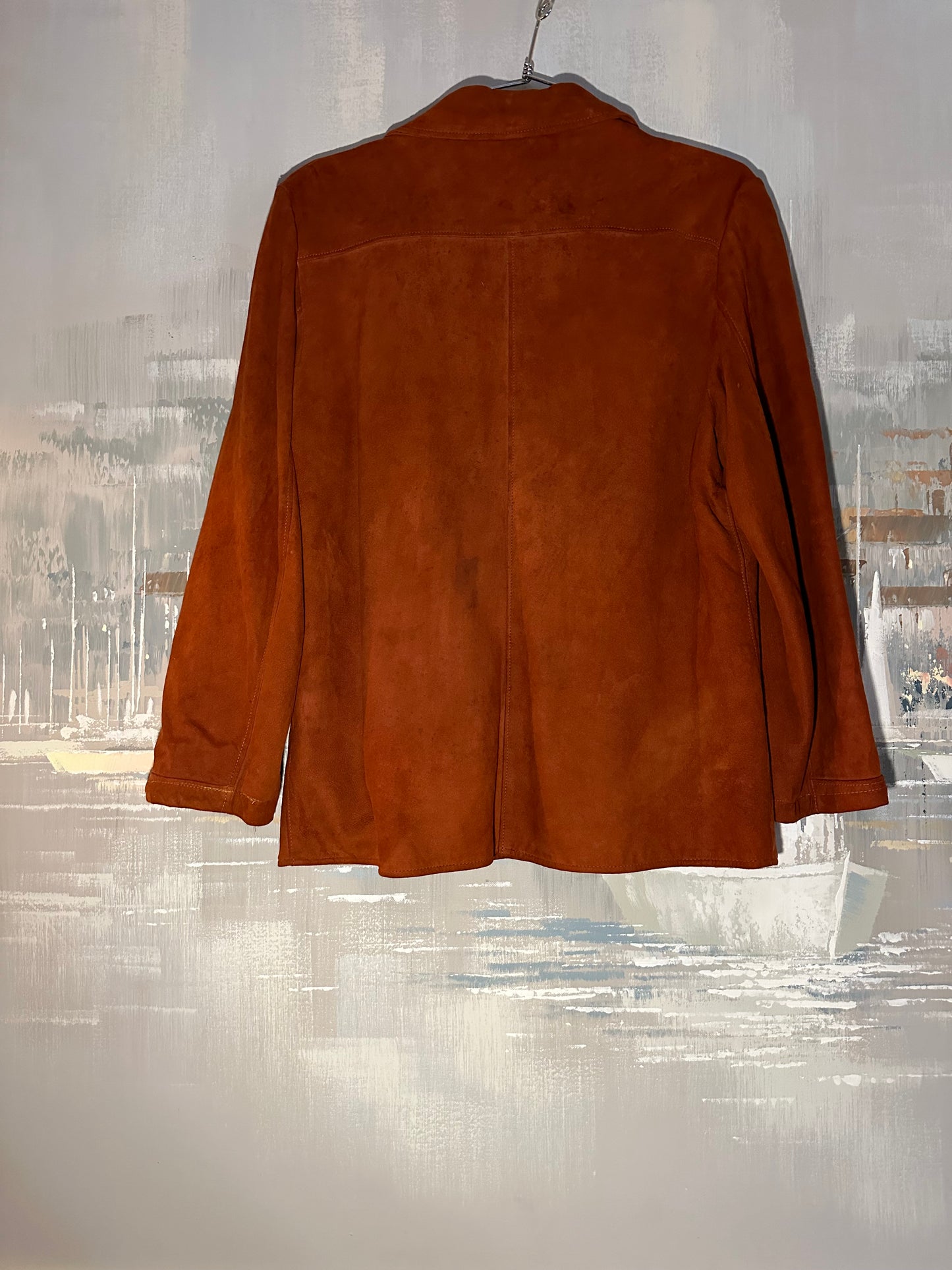 Vintage Orange Suede Jacket