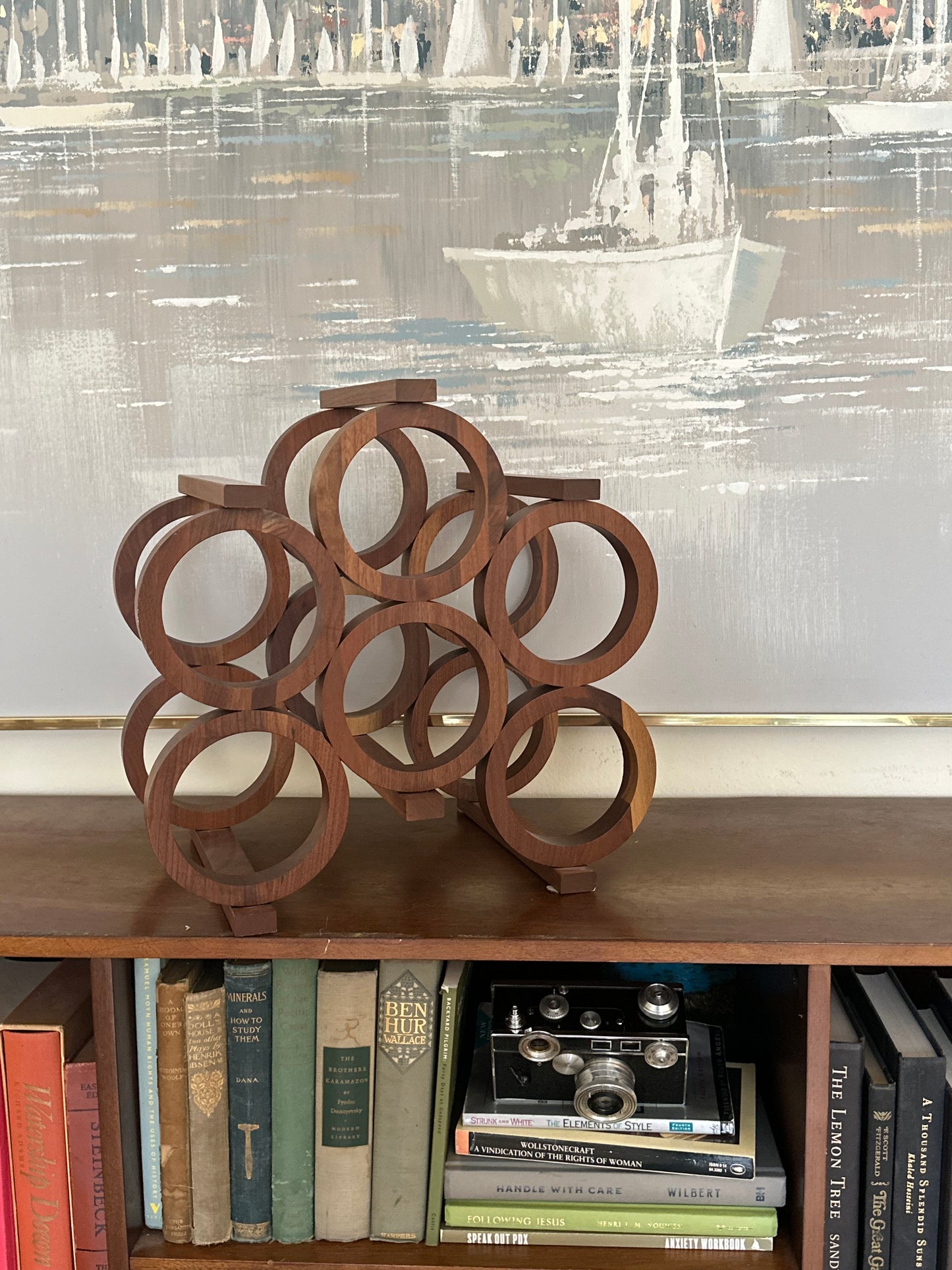 Kustom Kraft Wine Rack Mid Century