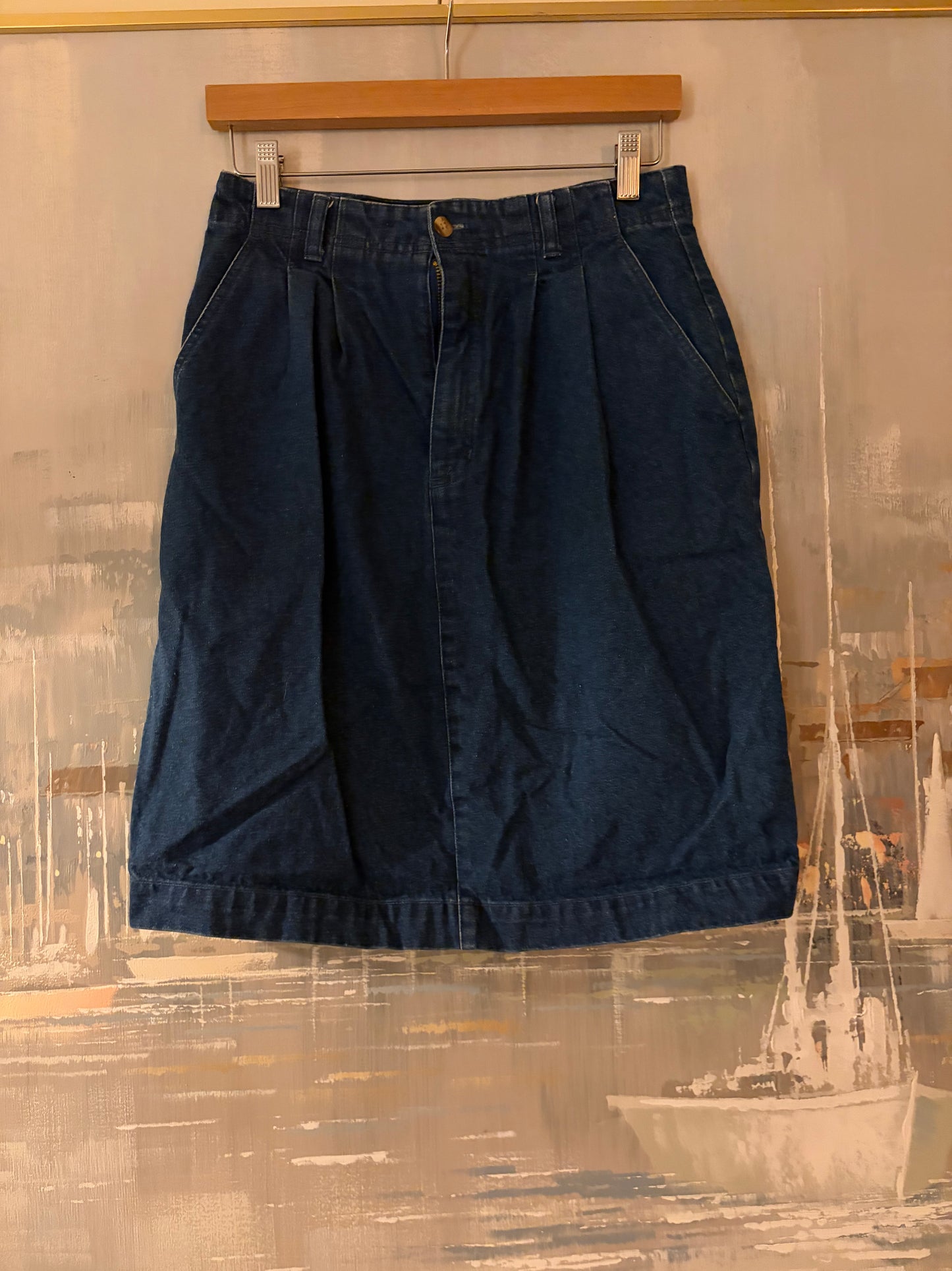 80s Denim Skirt - Eddie Bauer