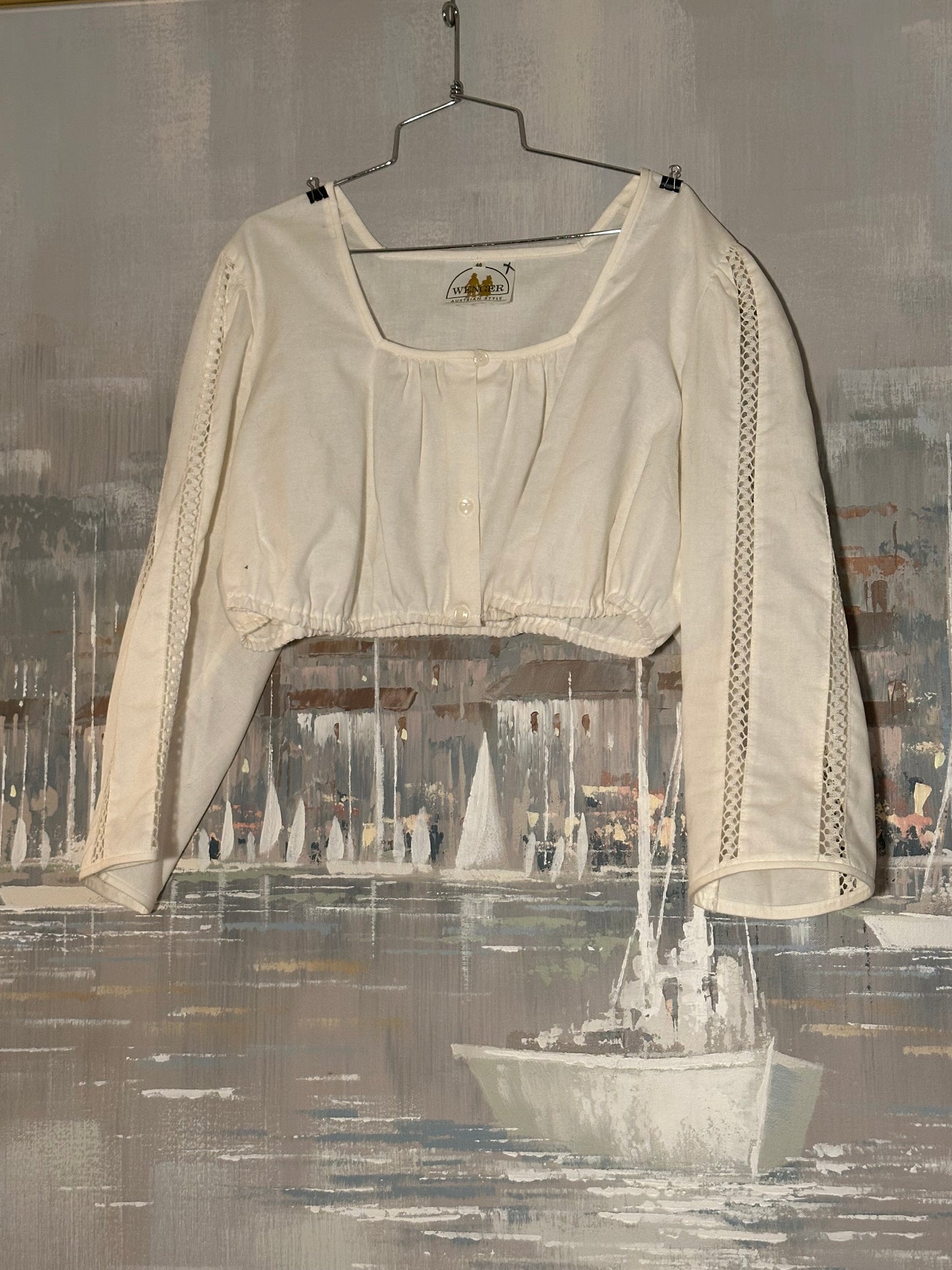 White Cropped Blouse
