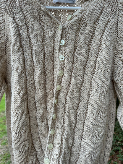90s Cream Cotton Cardigan