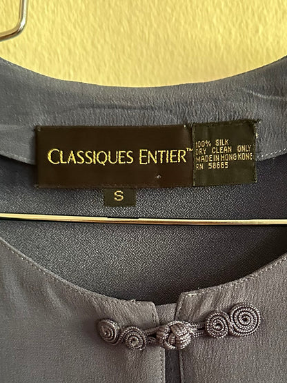 90s Blue Silk Jacket