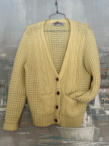 80s/90s Yellow Fisherman Cardigan