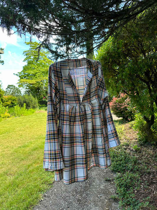 Upcycled Plaid Tablecloth Dress