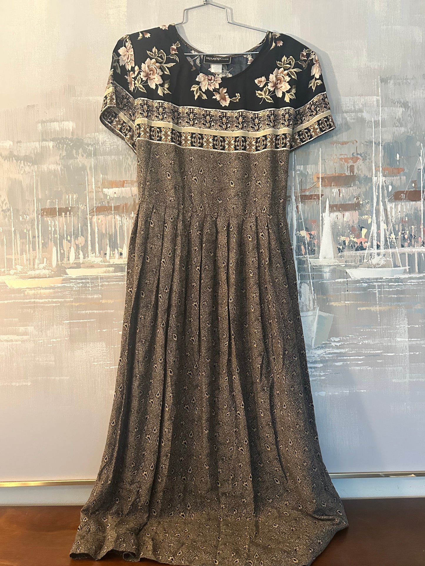 90s Floral an Paisley Dress - Molly Malloy