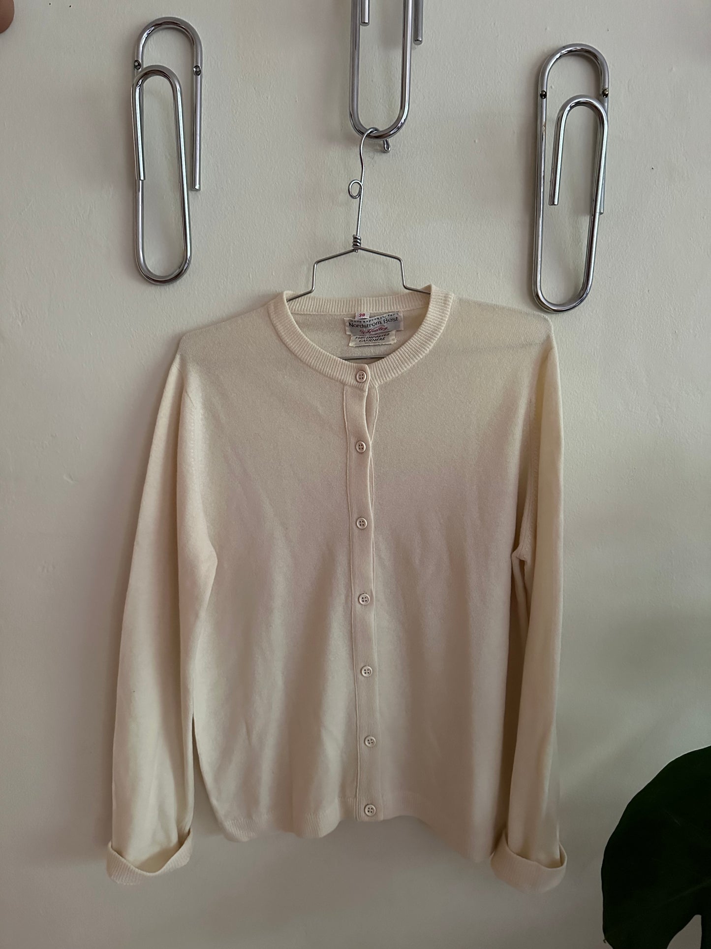 70s White Cashmere Cardigan