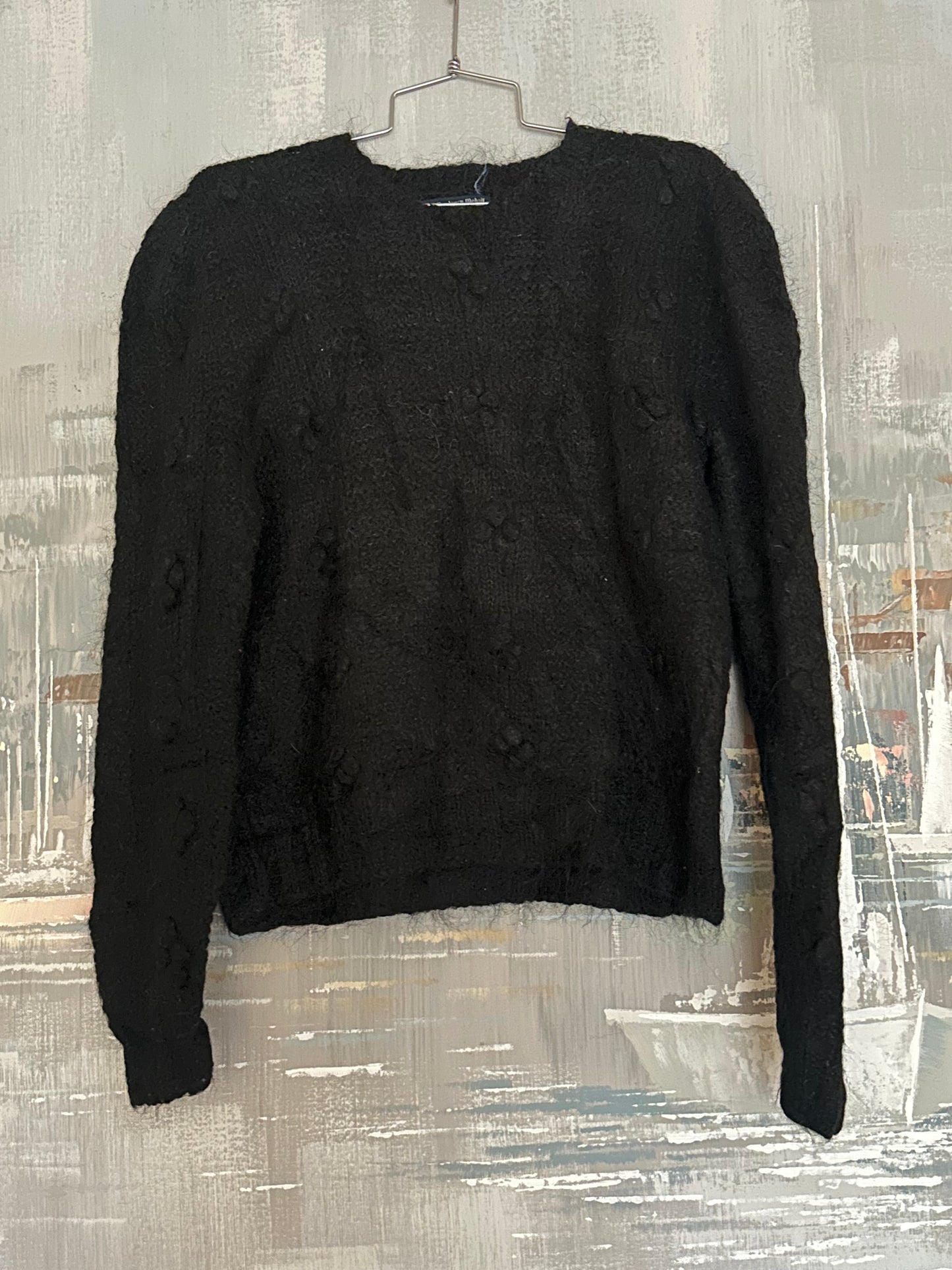 90s Black Mohair Sweater