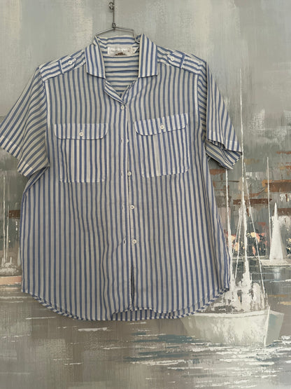 60s Blue Stripe Shirt - Northern Isles