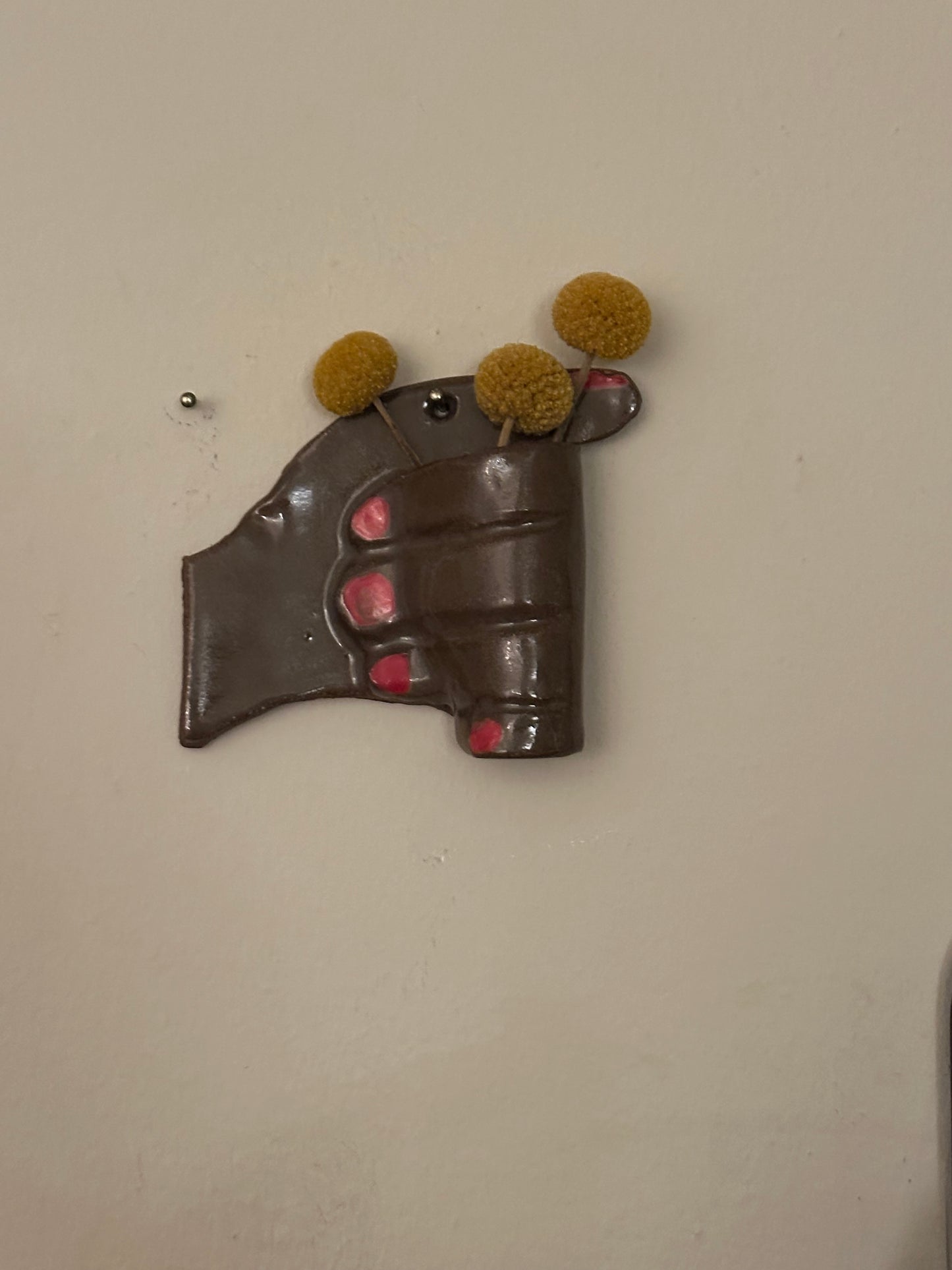 Ceramic Hand wall vase
