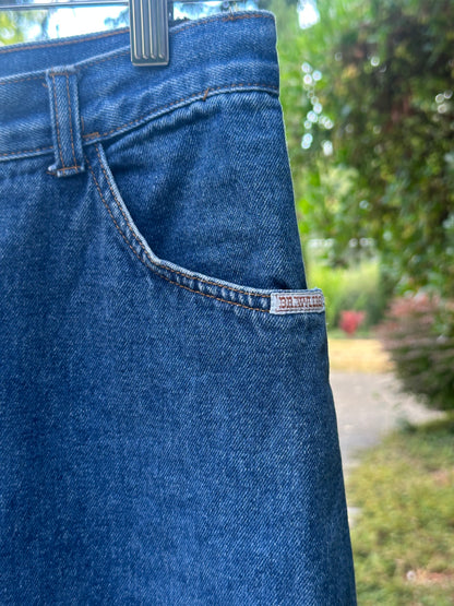 70s/80s Blue Denim skirt -Brawlers